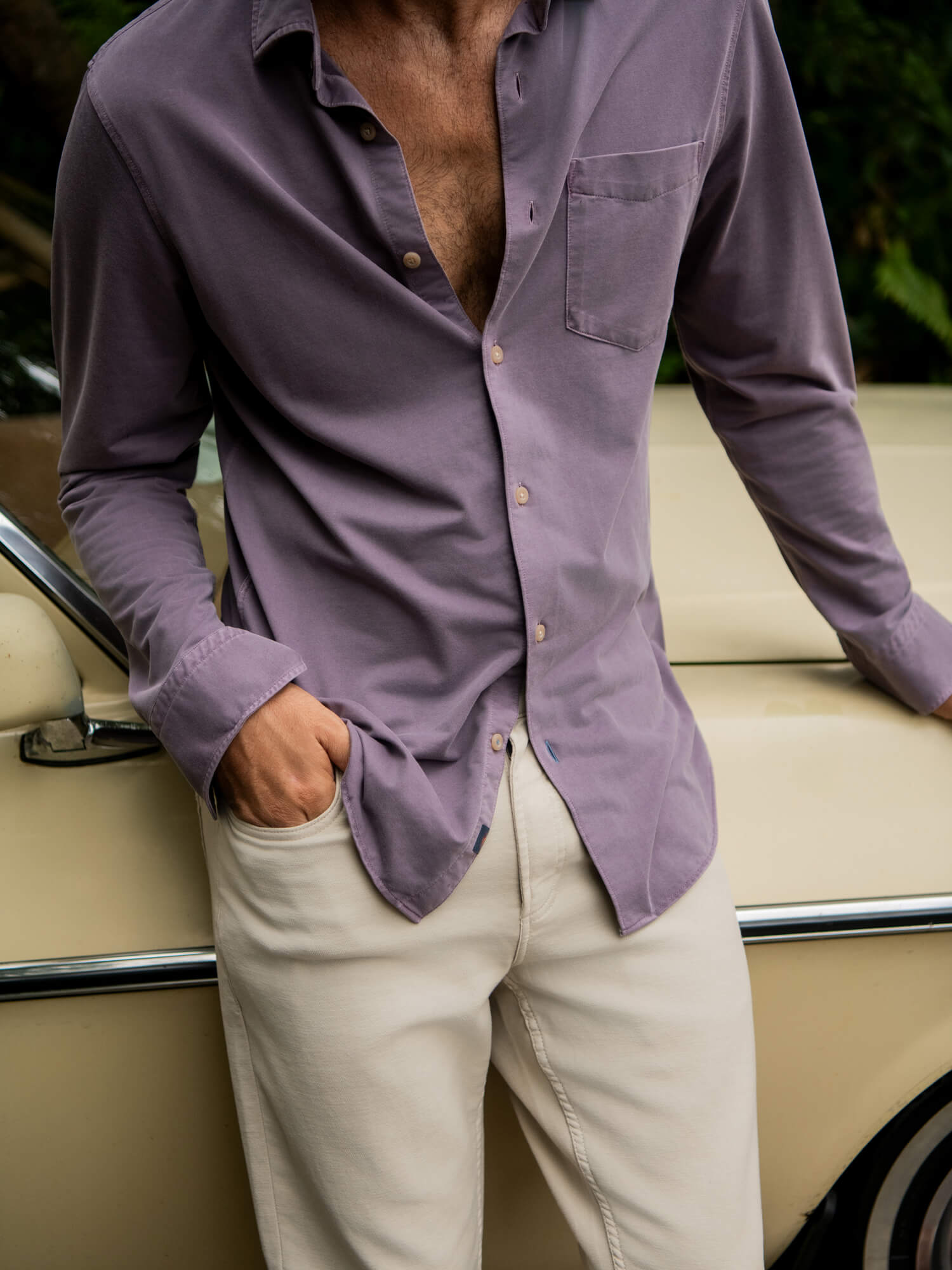 Costa Pique Shirt - Lilac Twilight | Faherty Brand