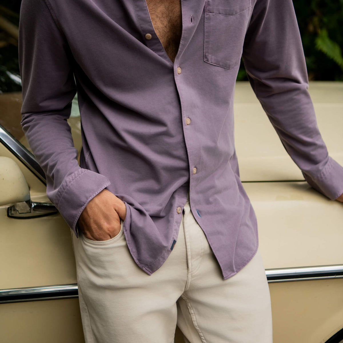 light purple dress shirt Men's Lilac Long Sleeve 21.5 37/38 / Lilac Made out of 65% cotton and 35% polyester How to Wear a Purple