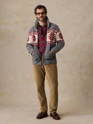 Winter Zip Cardigan - Cranberry Peak Snowfall