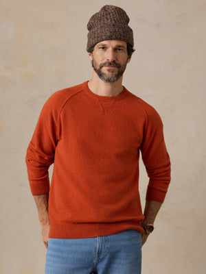 Cascade Raglan Sweater - Mountain Orange