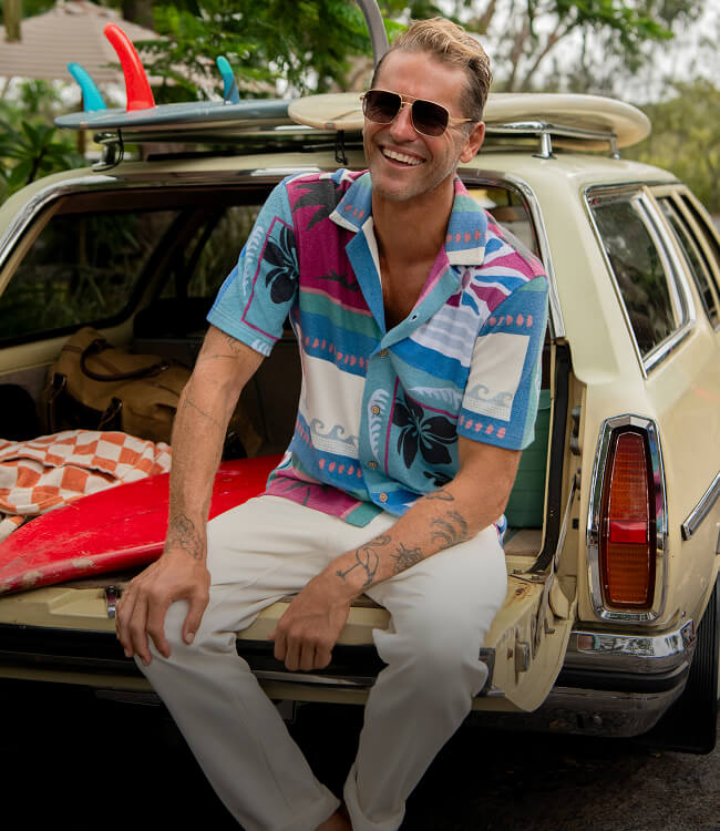 Heirloom Cotton Summit Pullover - Shoreline Green Stripe | Faherty