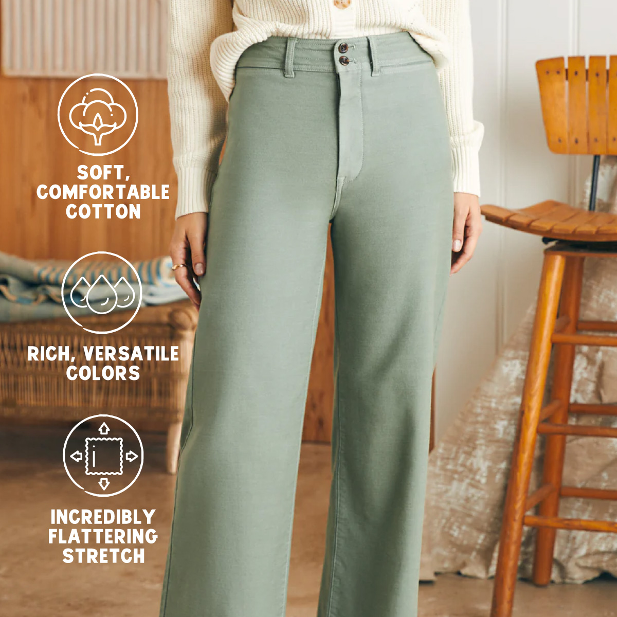 Take It Easy Lychee Eco Stretch Terry Pant