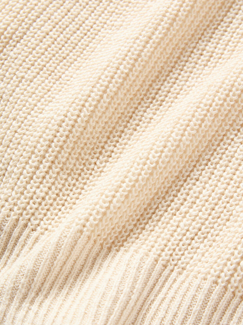 Miramar Linen Deep V-Neck Sweater - Navy Stripe | Faherty Brand