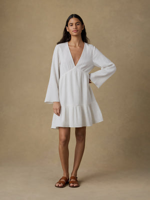 Faherty Women's Dune Cotton Gauze Oceana Dress - White, Large, Cotton Faherty Women's Dune Cotton Gauze Oceana Dress - White, Large, Cotton