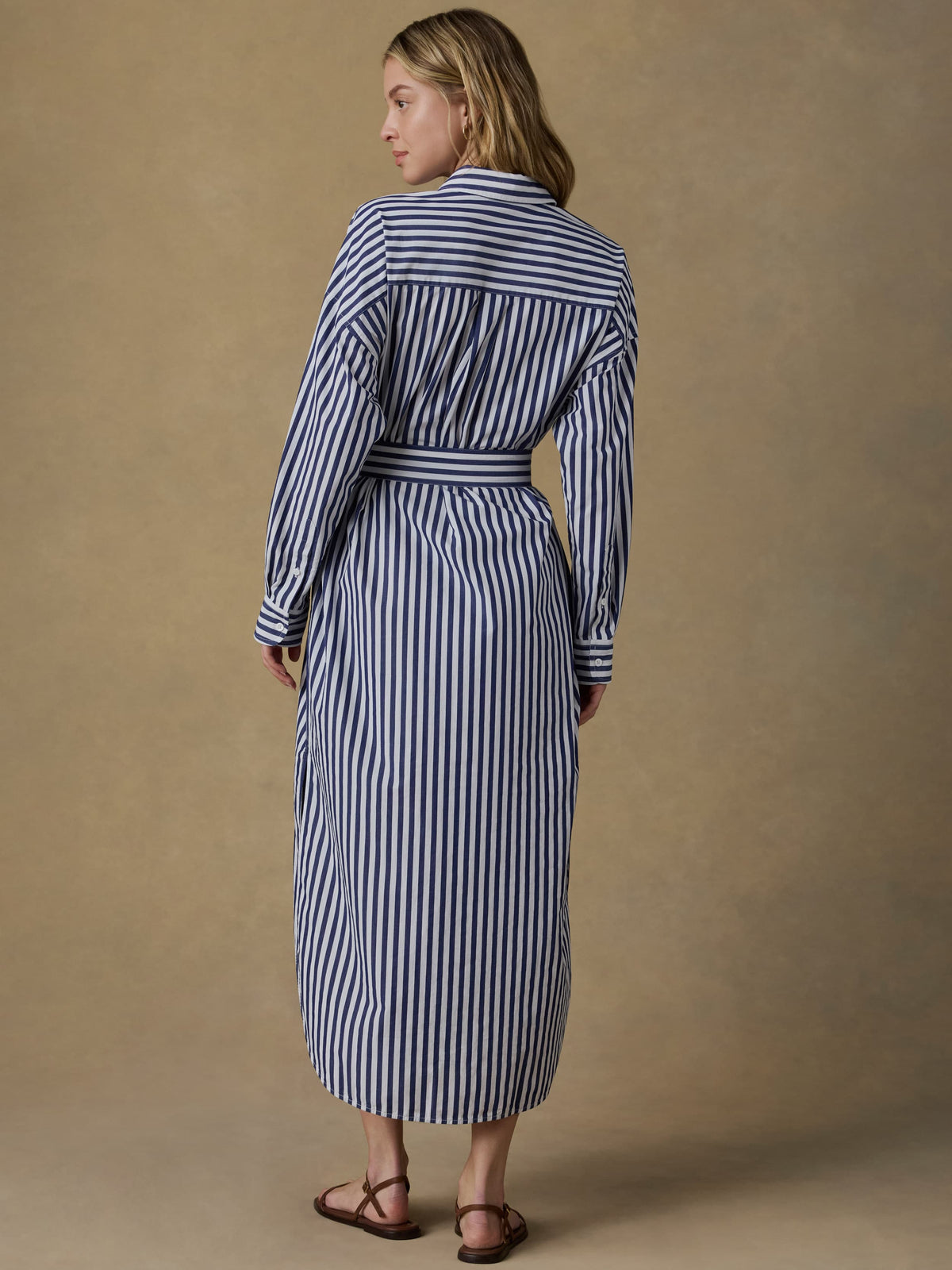  | Coastal Poplin Rio Shirtdress - Seaside Stripe | Faherty Brand, image 6 of 8