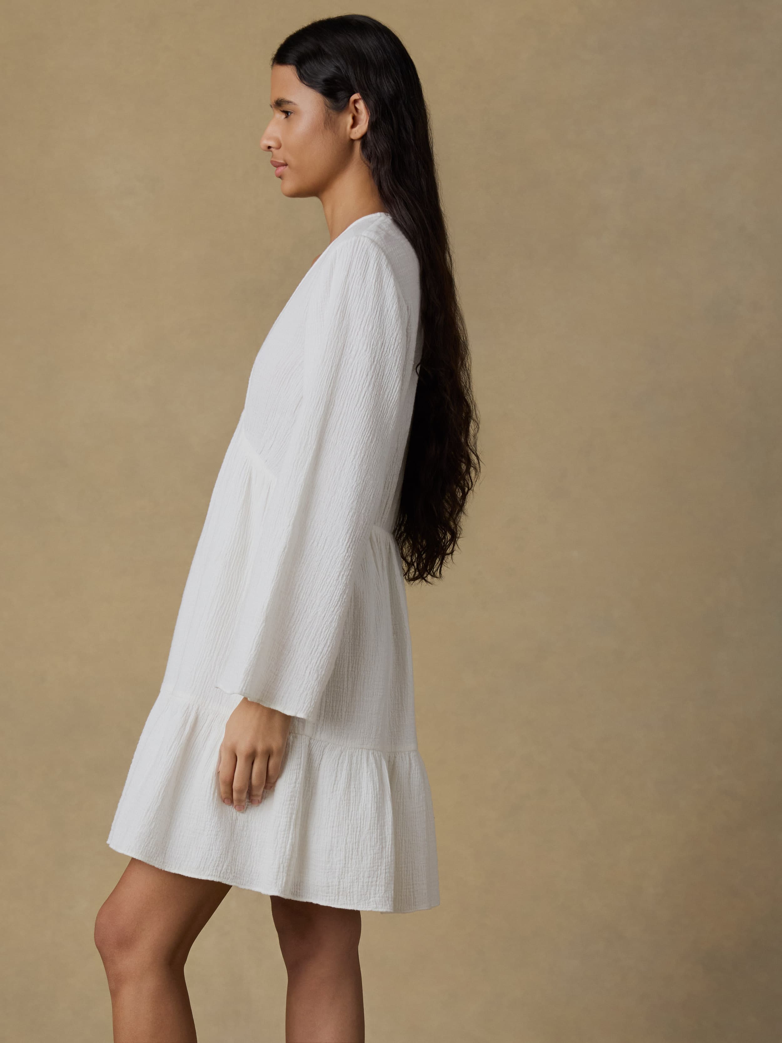 Faherty Women's Dune Cotton Gauze Oceana Dress - White, Large, Cotton Faherty Women's Dune Cotton Gauze Oceana Dress - White, Large, Cotton