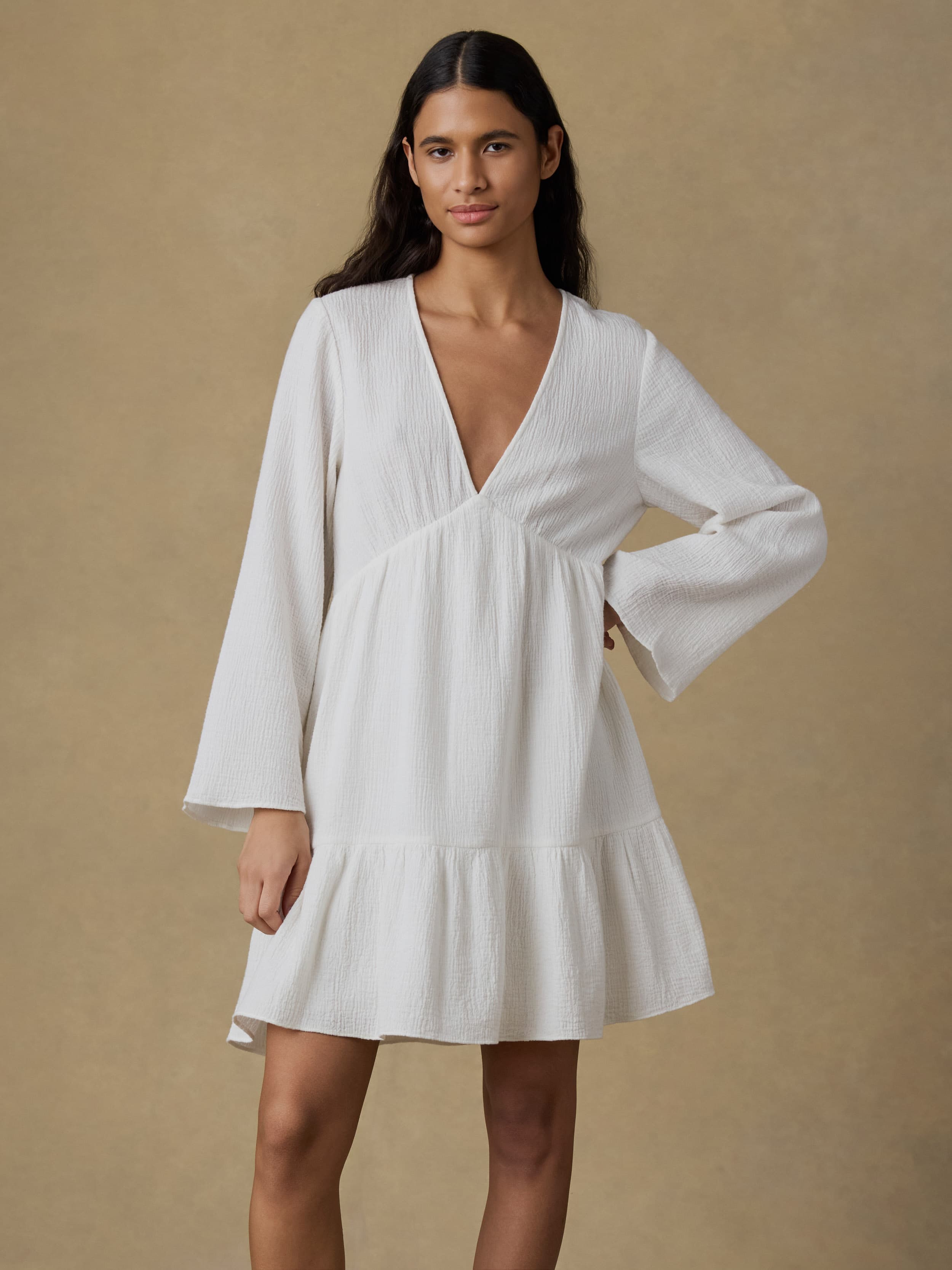 Faherty Women's Dune Cotton Gauze Oceana Dress Faherty Women's Dune Cotton Gauze Oceana Dress
