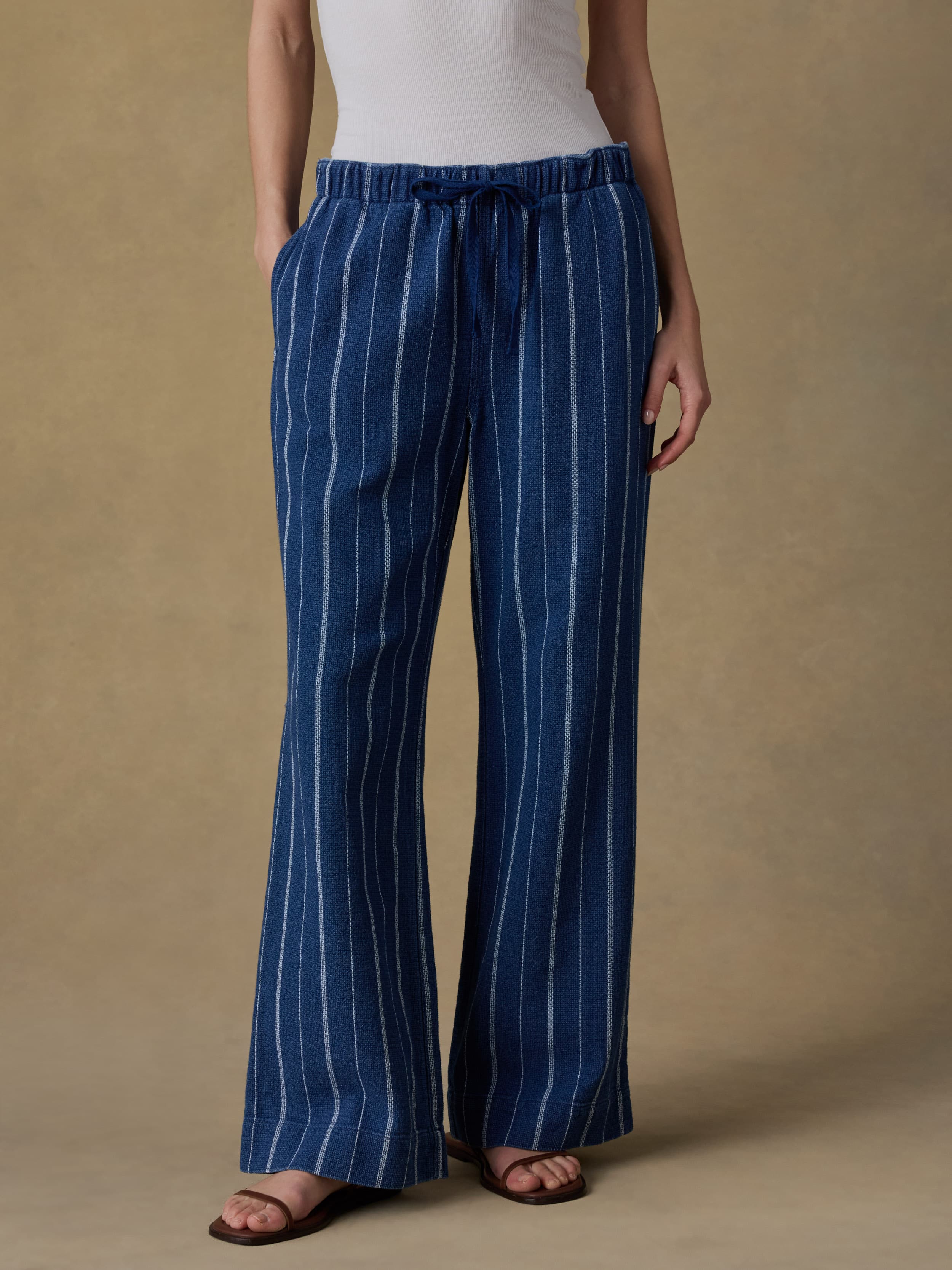 Laidback Island Tide Pant - Indigo Drift Stripe | Faherty Brand