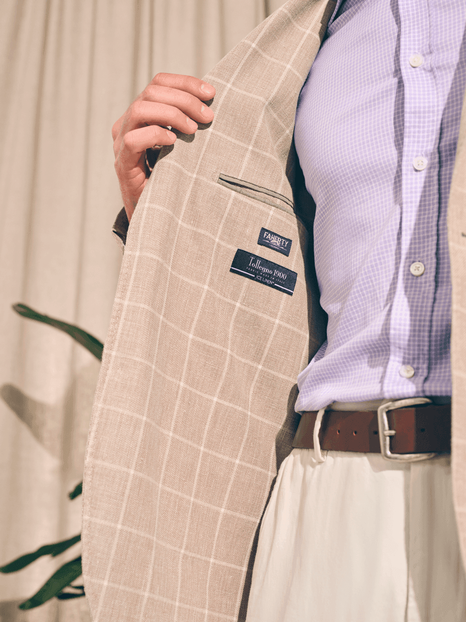 Reserve Linen Yarn Dyed Blazer - Summer Sands Windowpane