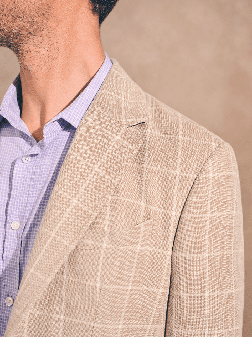 Reserve Linen Yarn Dyed Blazer - Summer Sands Windowpane