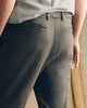 Close up image of the back of the Coastline Chino Pant in Faded Black.