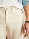 Organic Cotton Slim Straight Denim - Stone