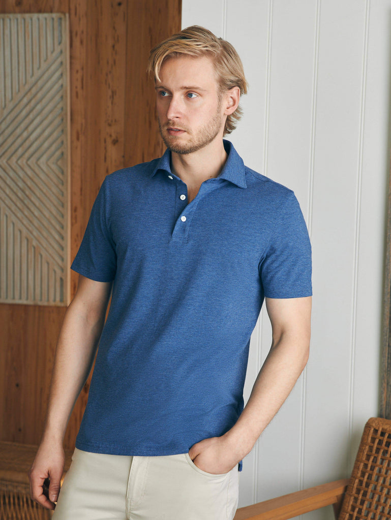Movement™ ShortSleeve Polo Shirt (Tall) Sea Navy Heather Faherty Brand