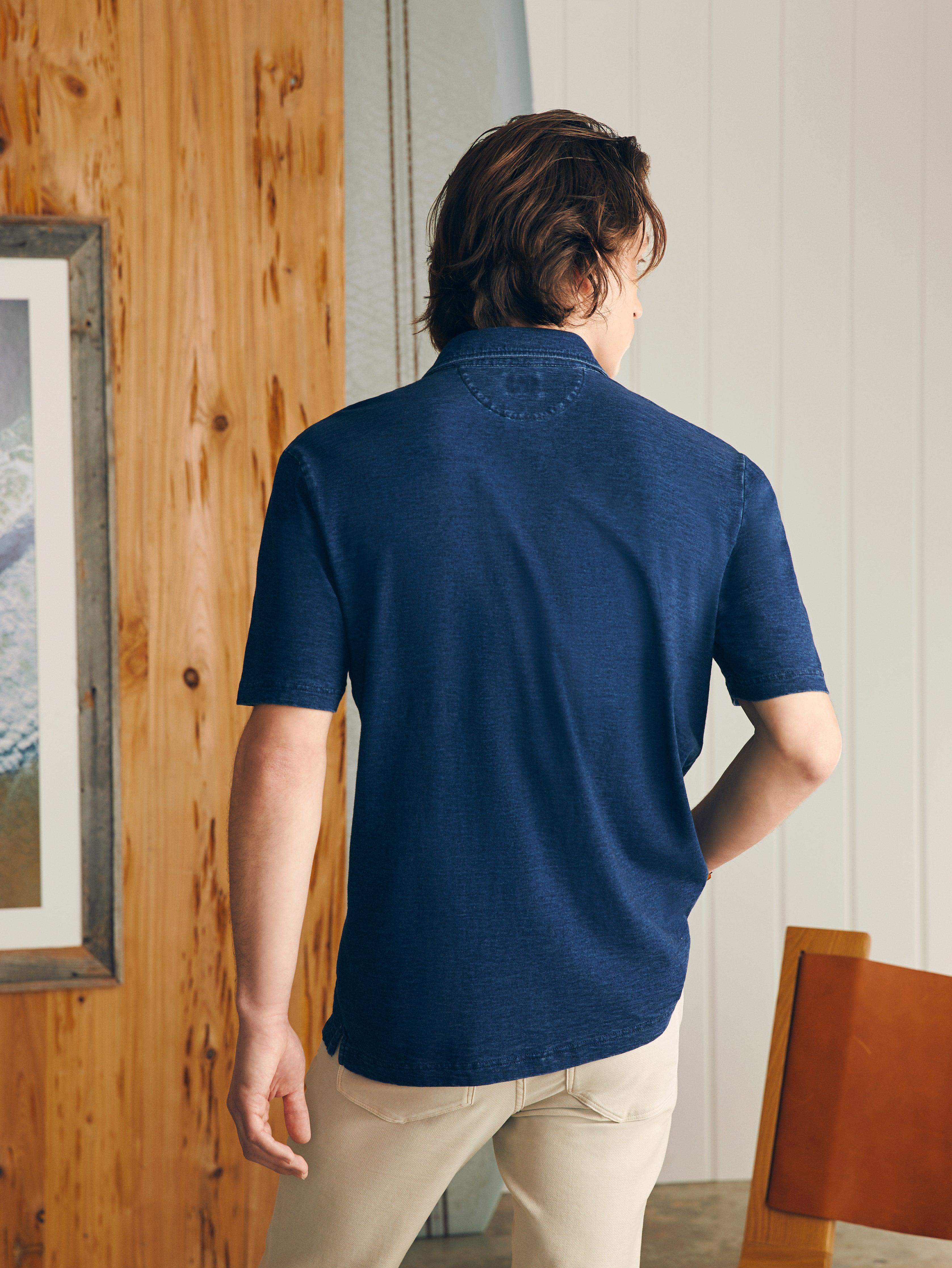 Tシャツ・カットソー ISSEY MIYAKE Midnight blue polyester polo shirt HP43JJ123-m-04_grande.jpg?v=