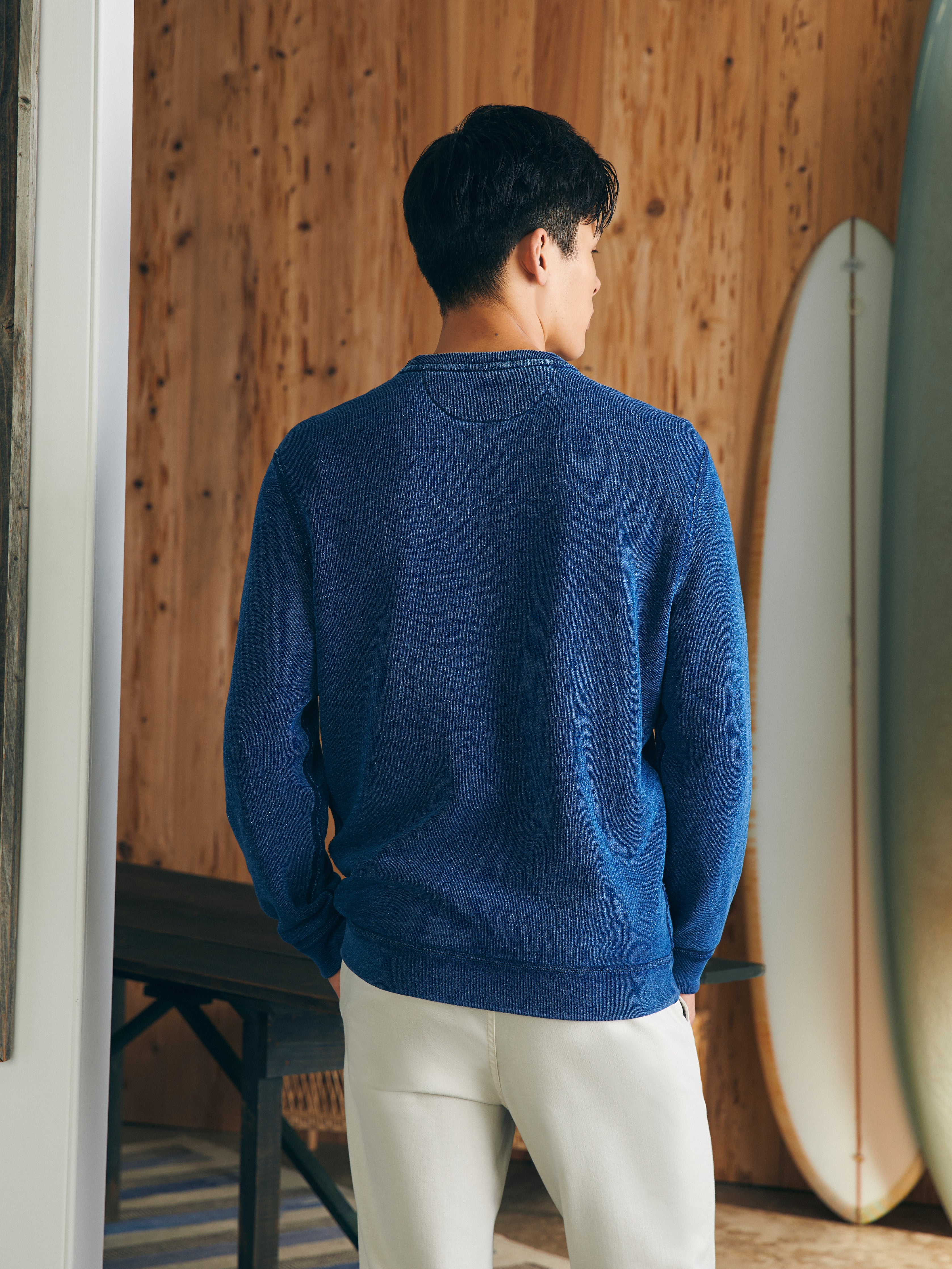 Indigo Crewneck - Midnight Wash