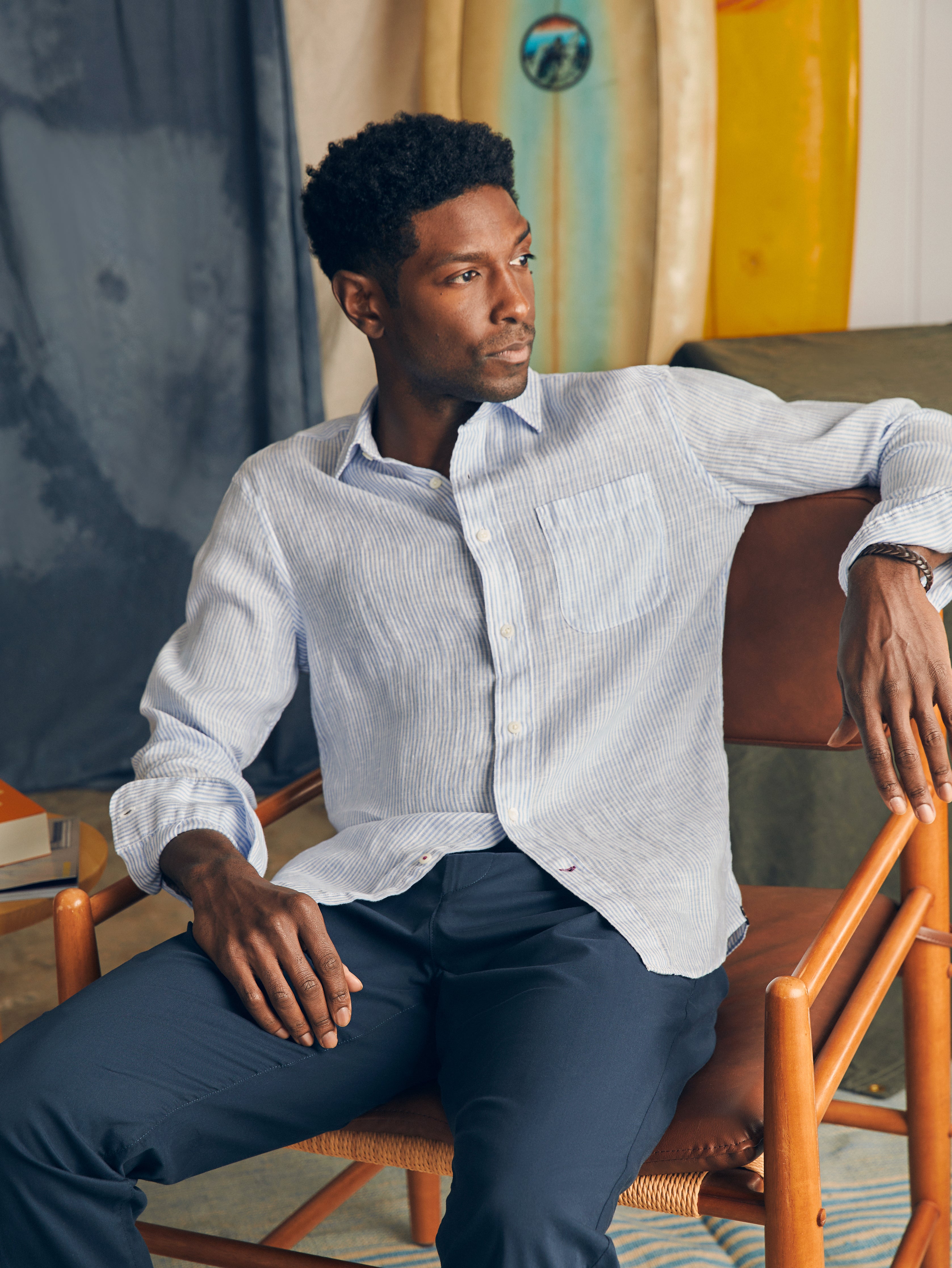 Laguna Linen Shirt - Summer Classic Stripe