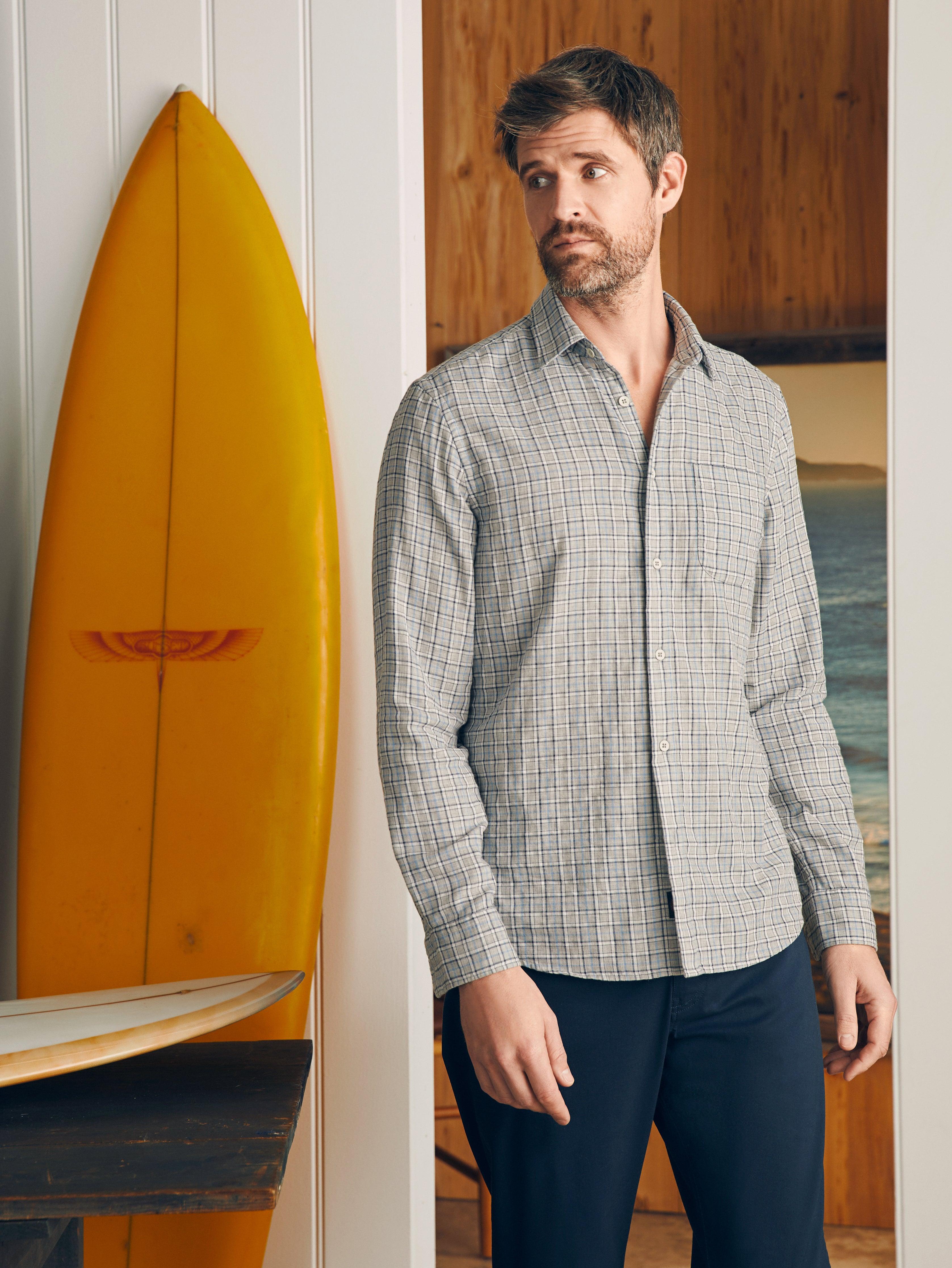 Sunwashed Chambray Shirt - Silver Falls Plaid