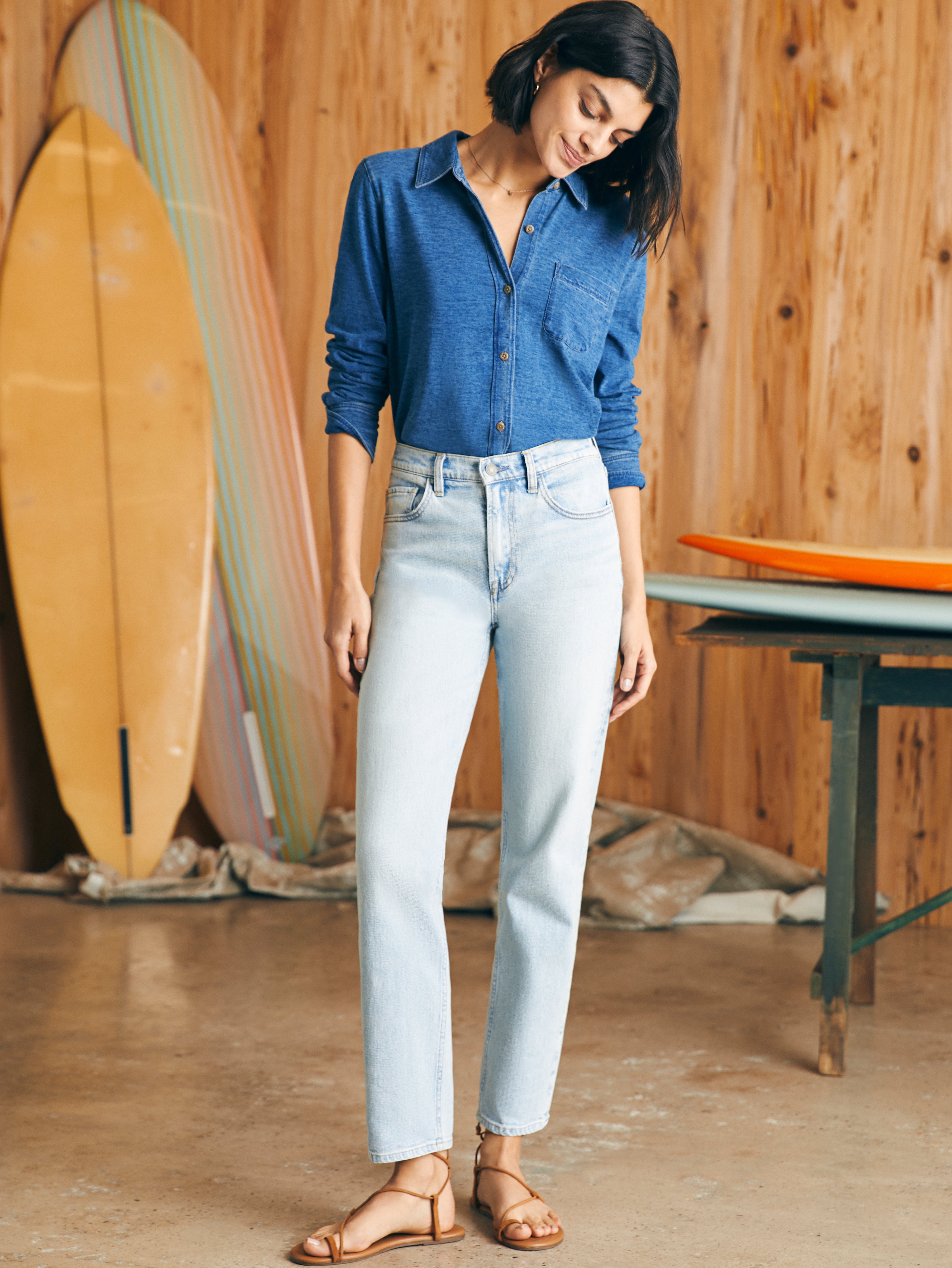 Organic Cotton Slim Straight Denim