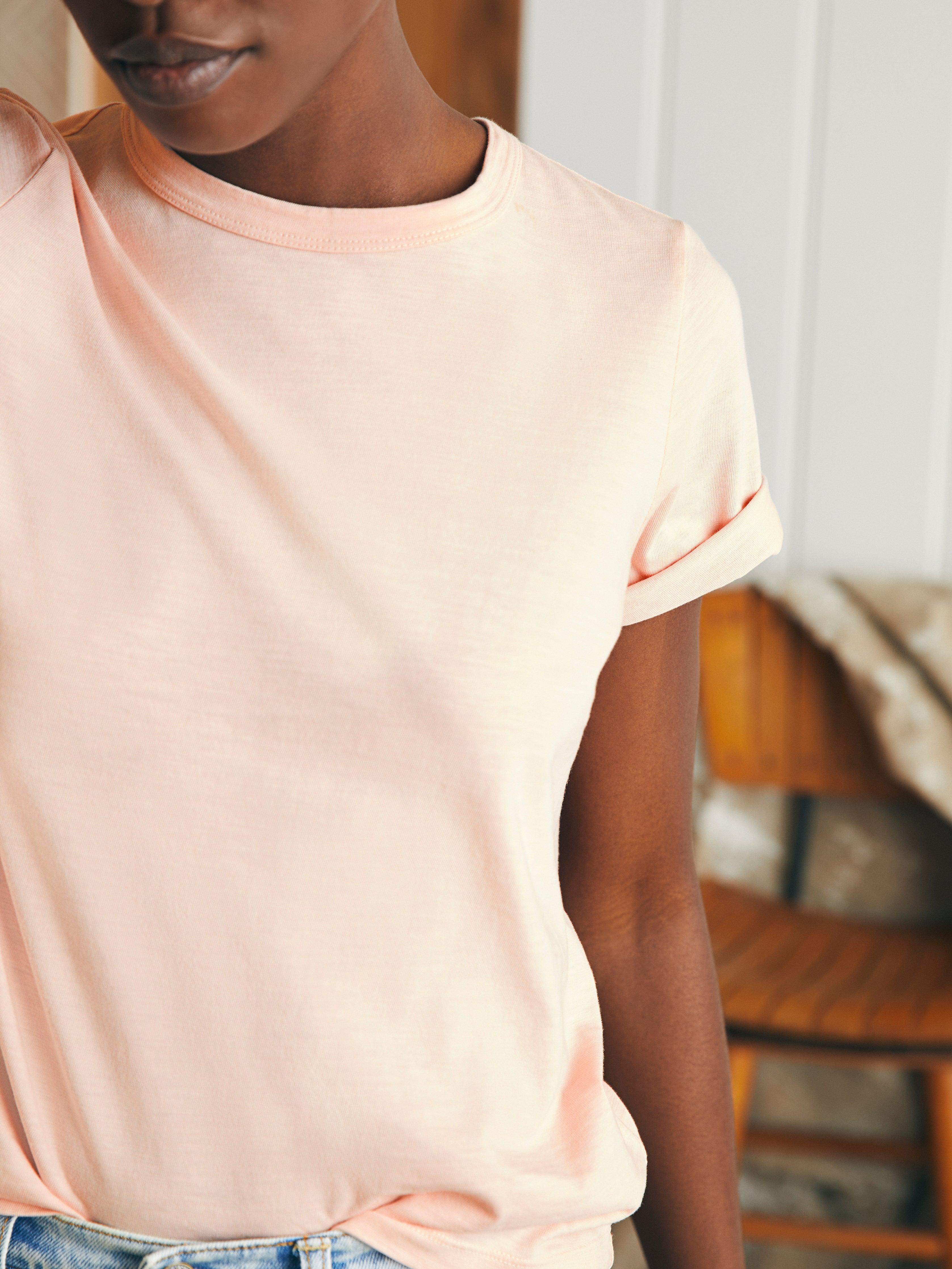 Sunwashed Crew Tee - Peach Whip