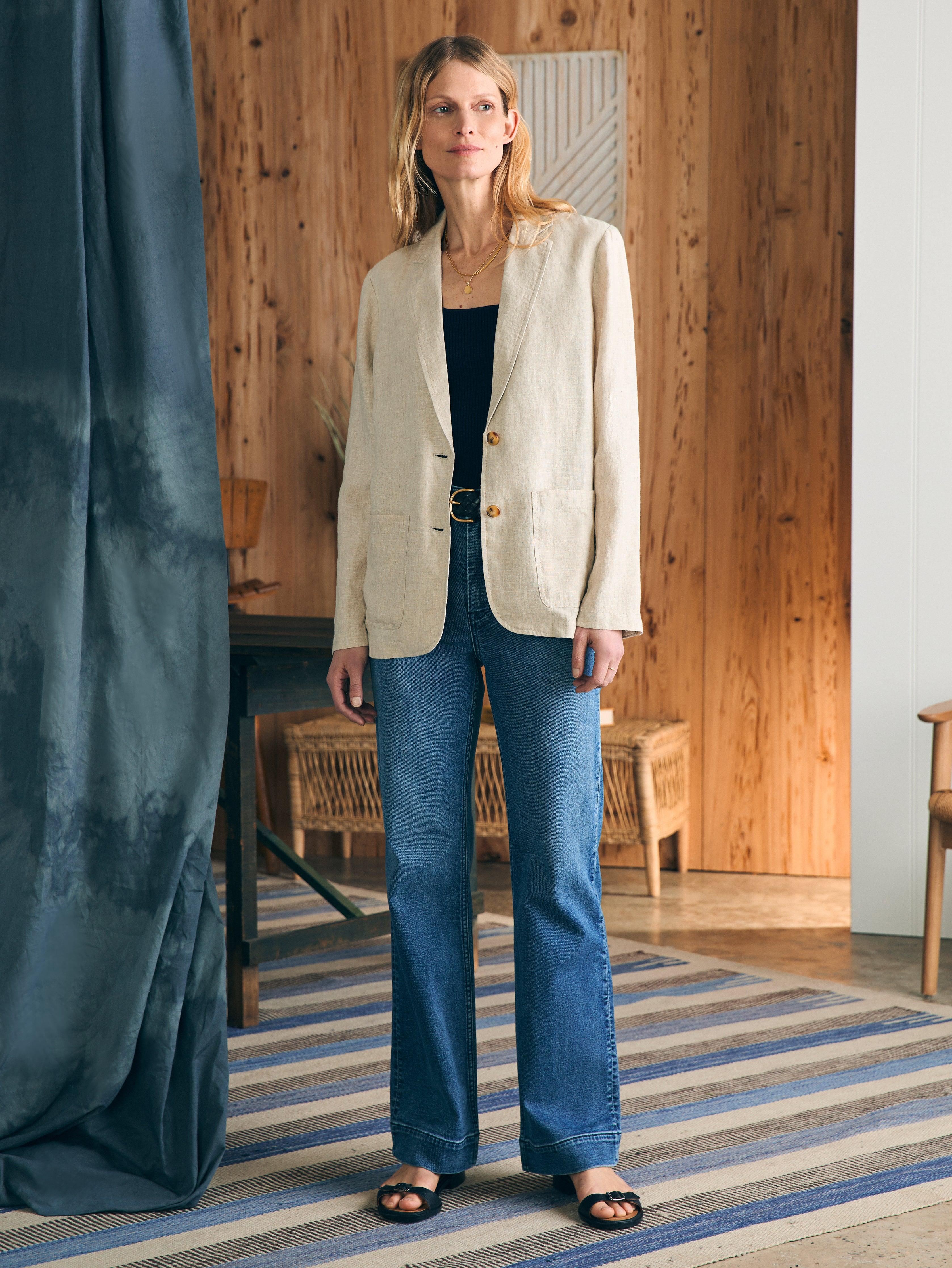 Ventura Linen Blazer - Flax