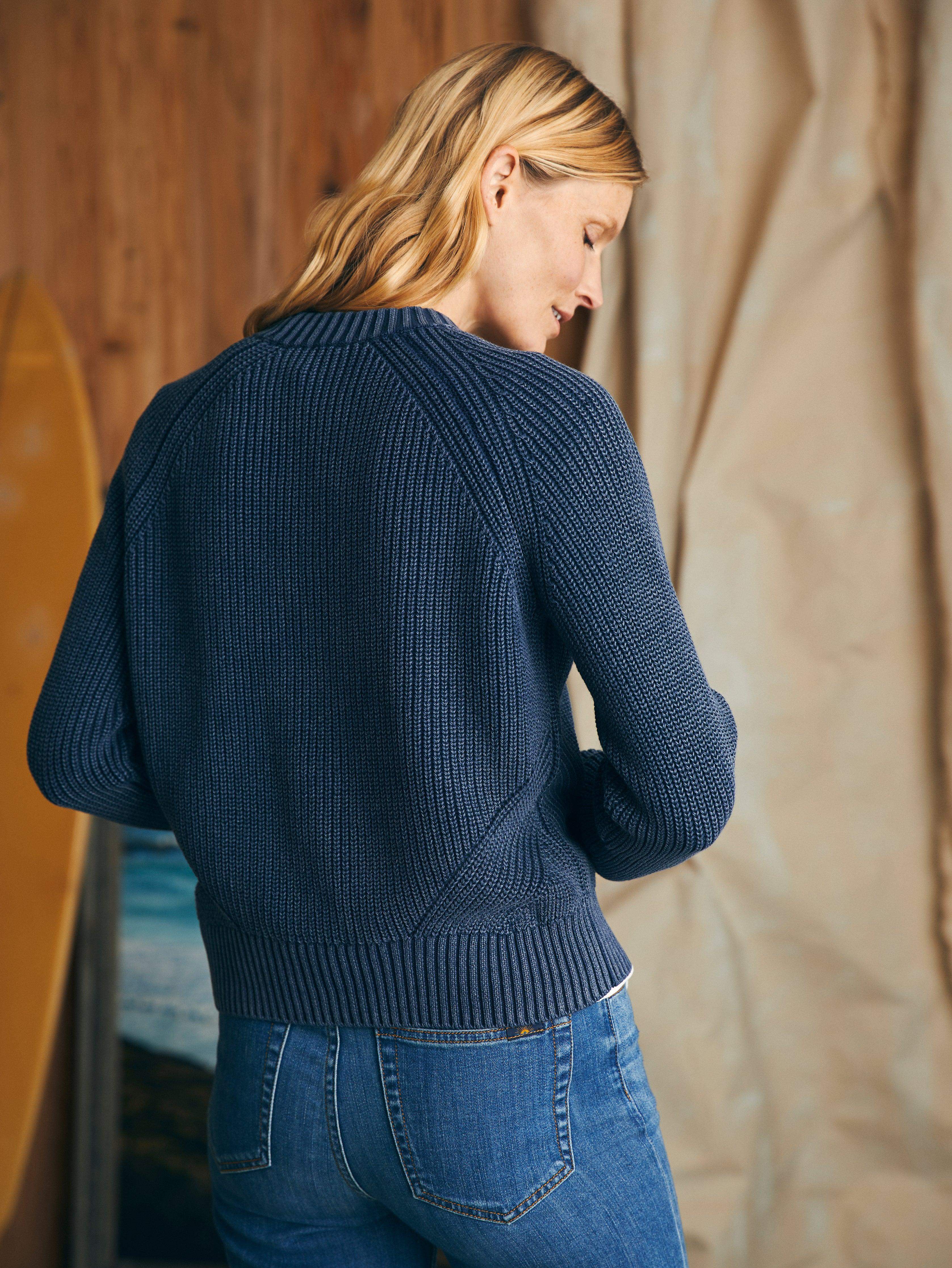 Sunwashed Fisherman Crew Sweater