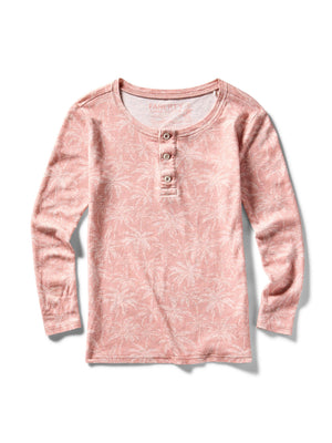 Kids Cloud Cotton Pajama Set - Rose Tropic Trees