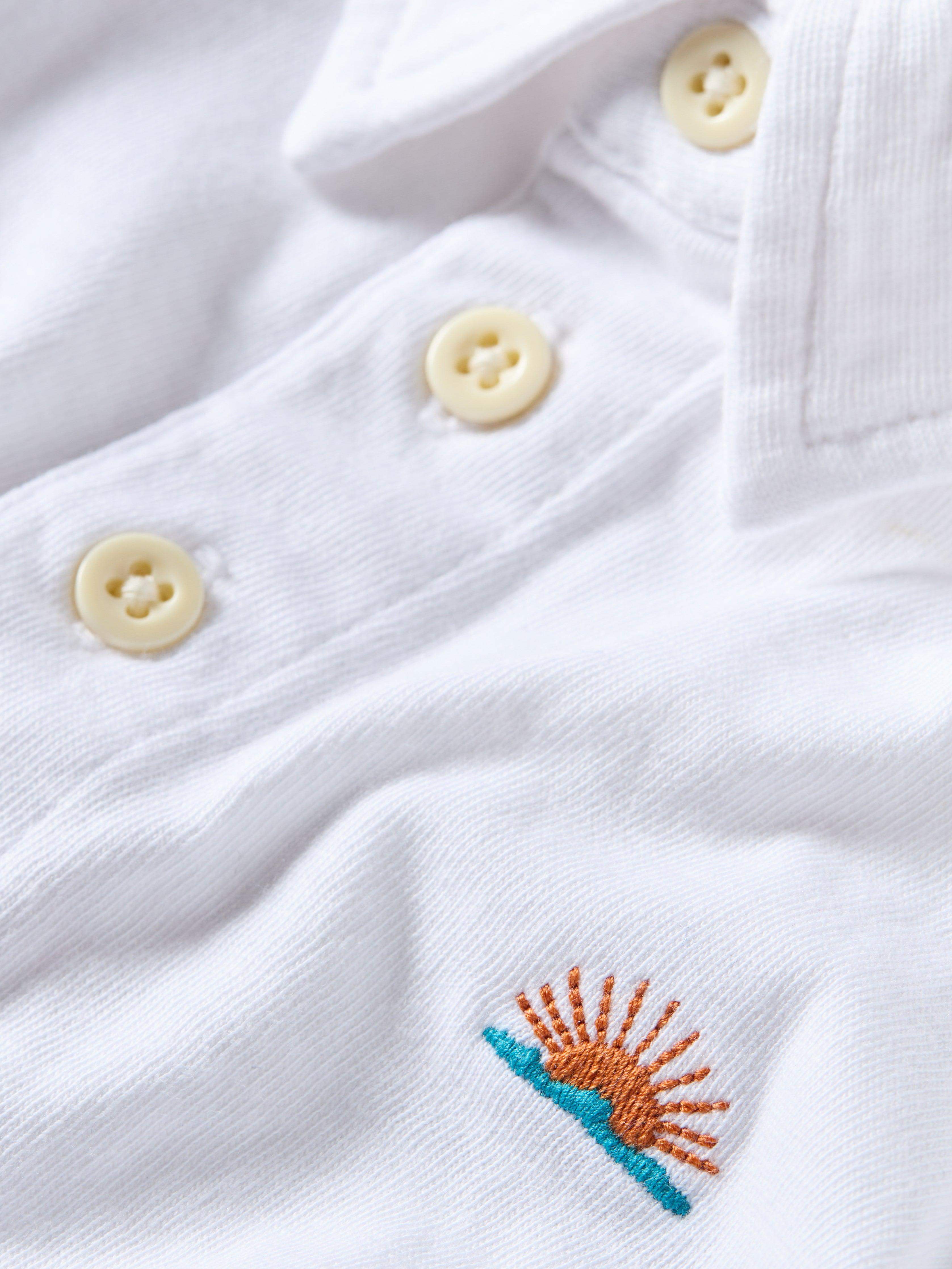 Kids Sunwashed Polo - White