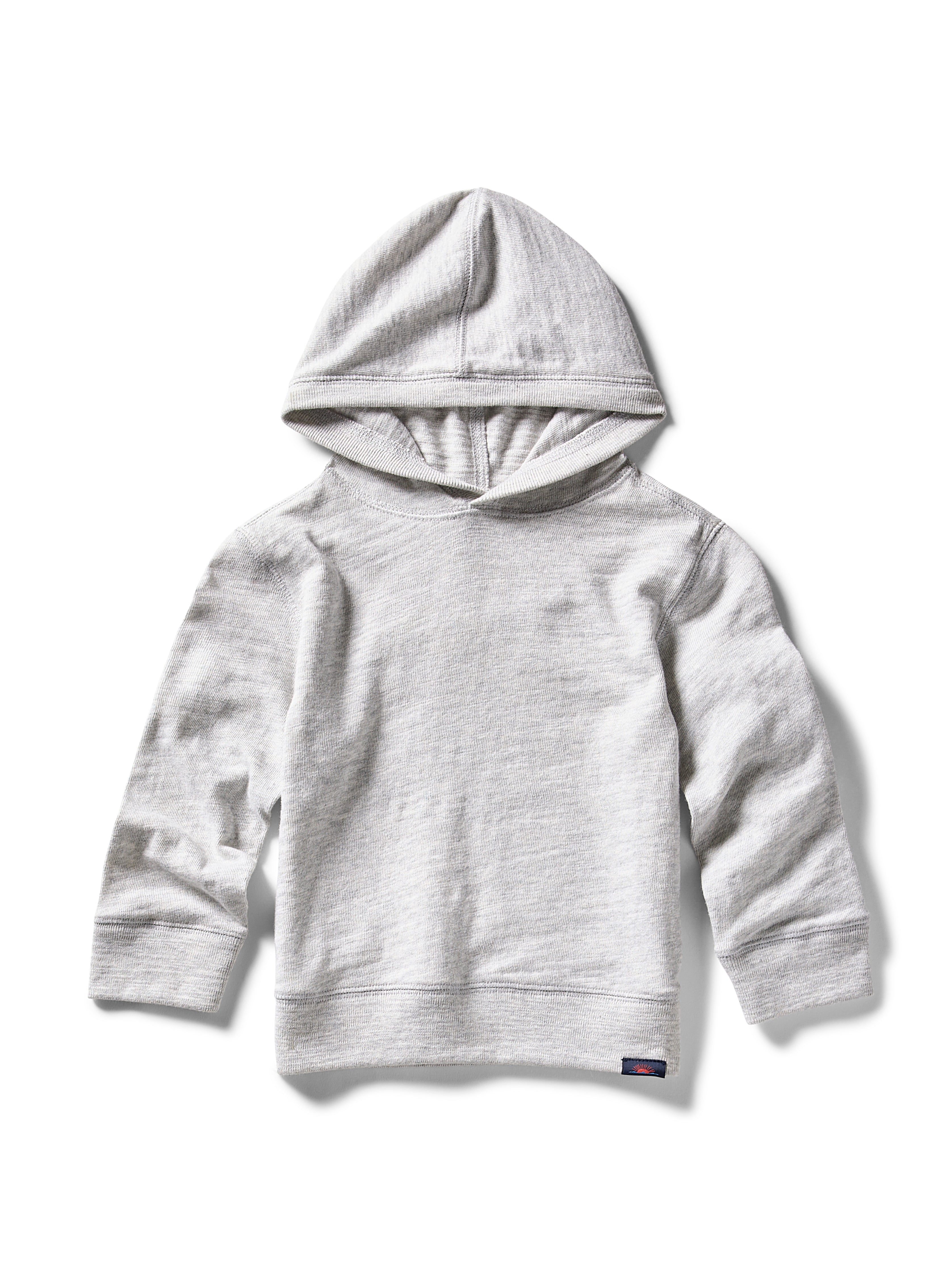 Kids Sunwashed Slub Hoodie - Light Grey Heather