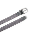 Suede Woven Belt - Grey