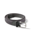 Suede Woven Belt - Grey