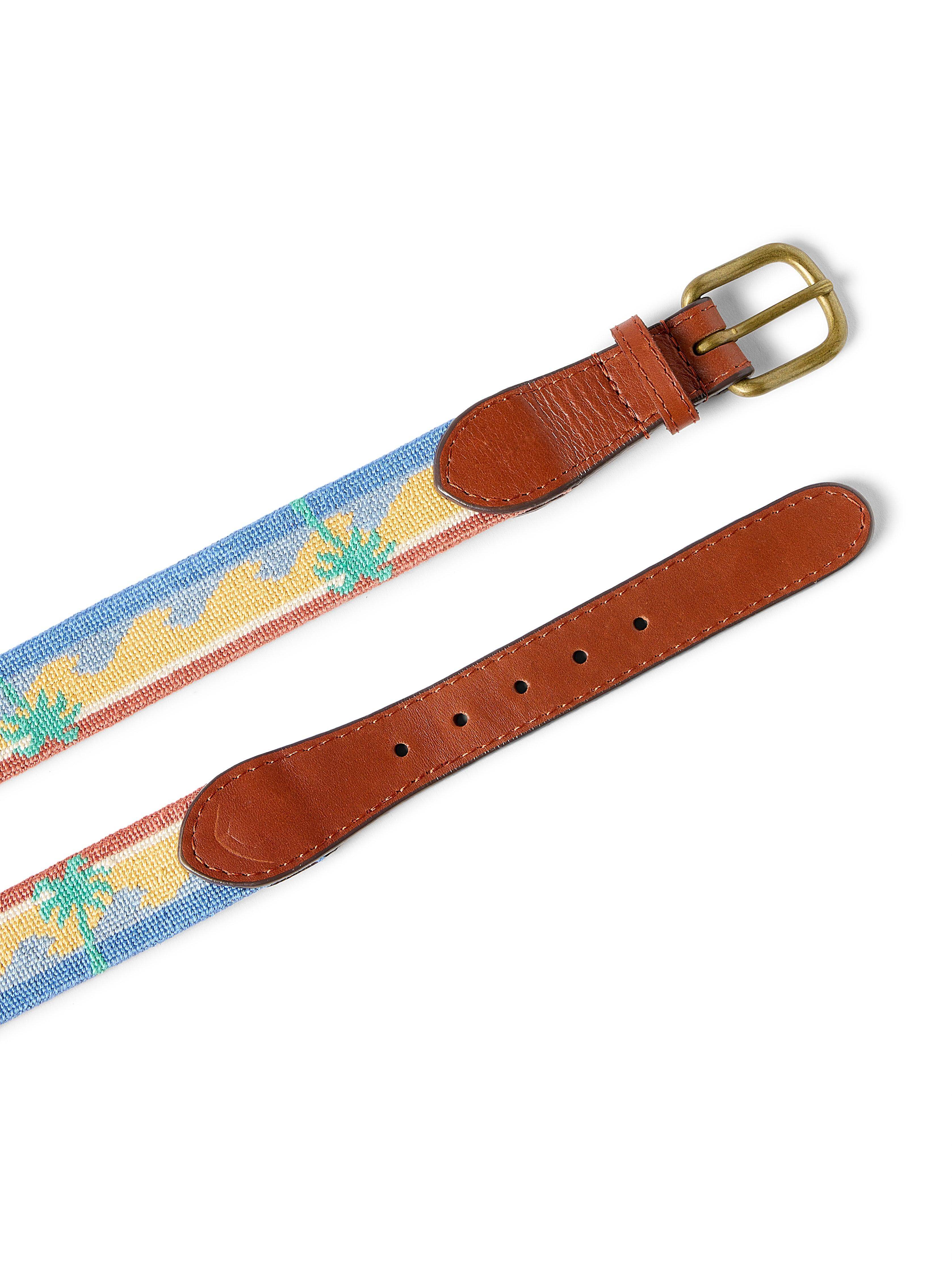 Sun And Waves Embroidered Belt - Wave