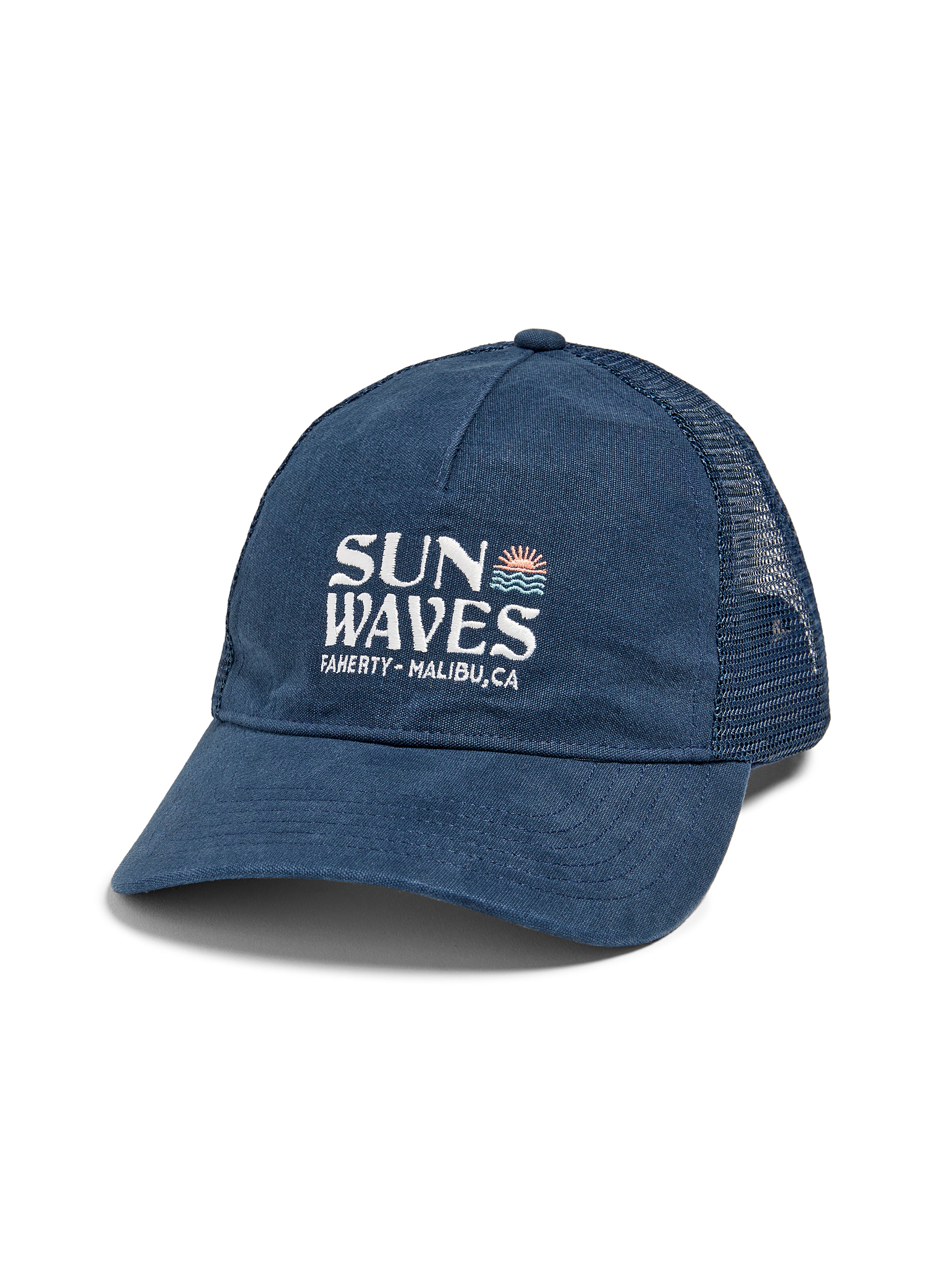 Malibu Retro Sun & Waves Trucker - Navy