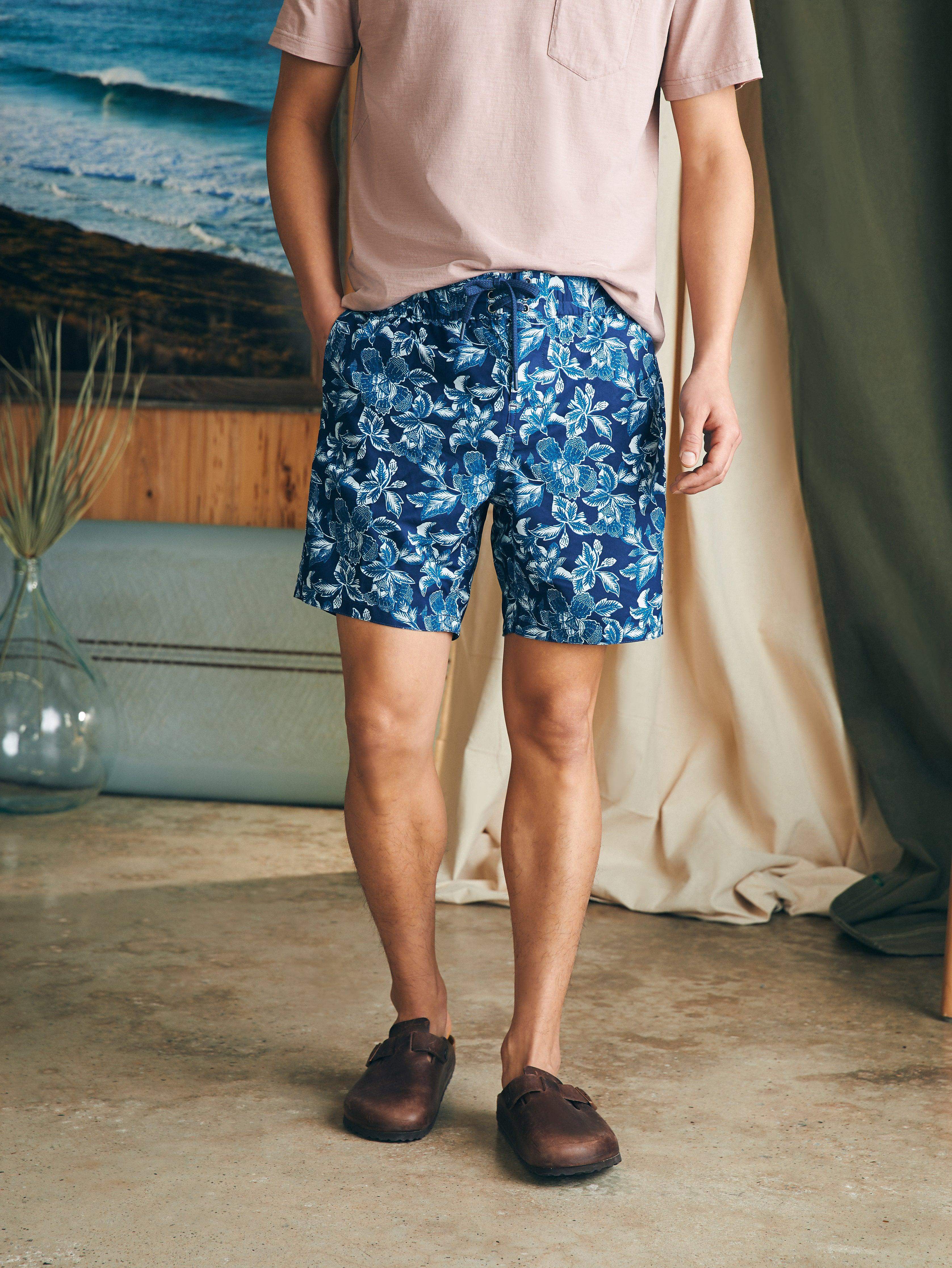 Sunwashed Boardshort - Majolica Frosty Bloom