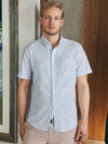 Short-Sleeve Supima Oxford Shirt - Classic Stripe