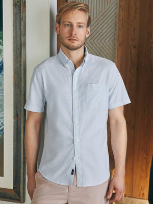 Short-Sleeve Supima Oxford Shirt - Classic Stripe