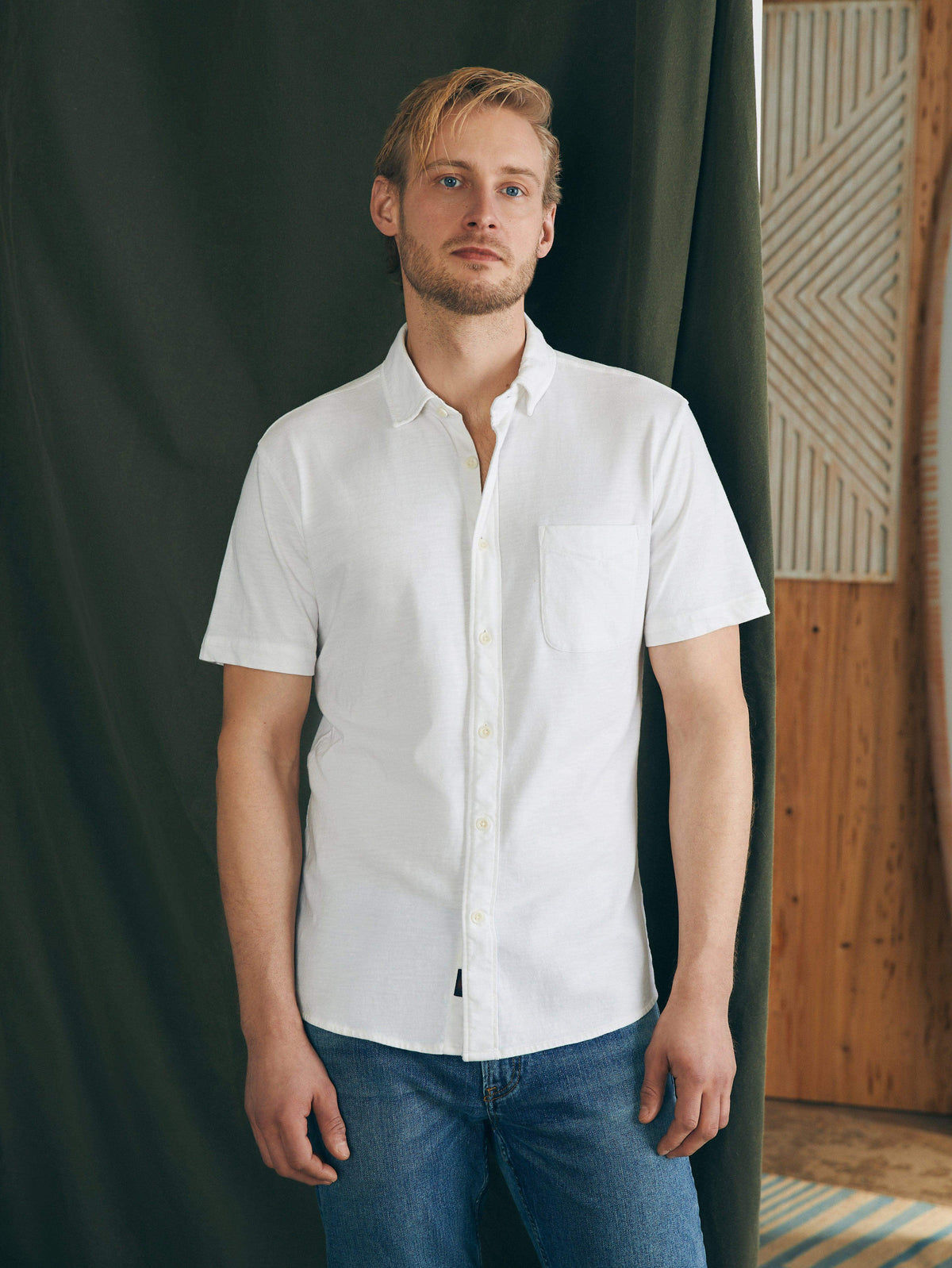 Short-Sleeve Knit Seasons (Tall) - White, image 3 of 5