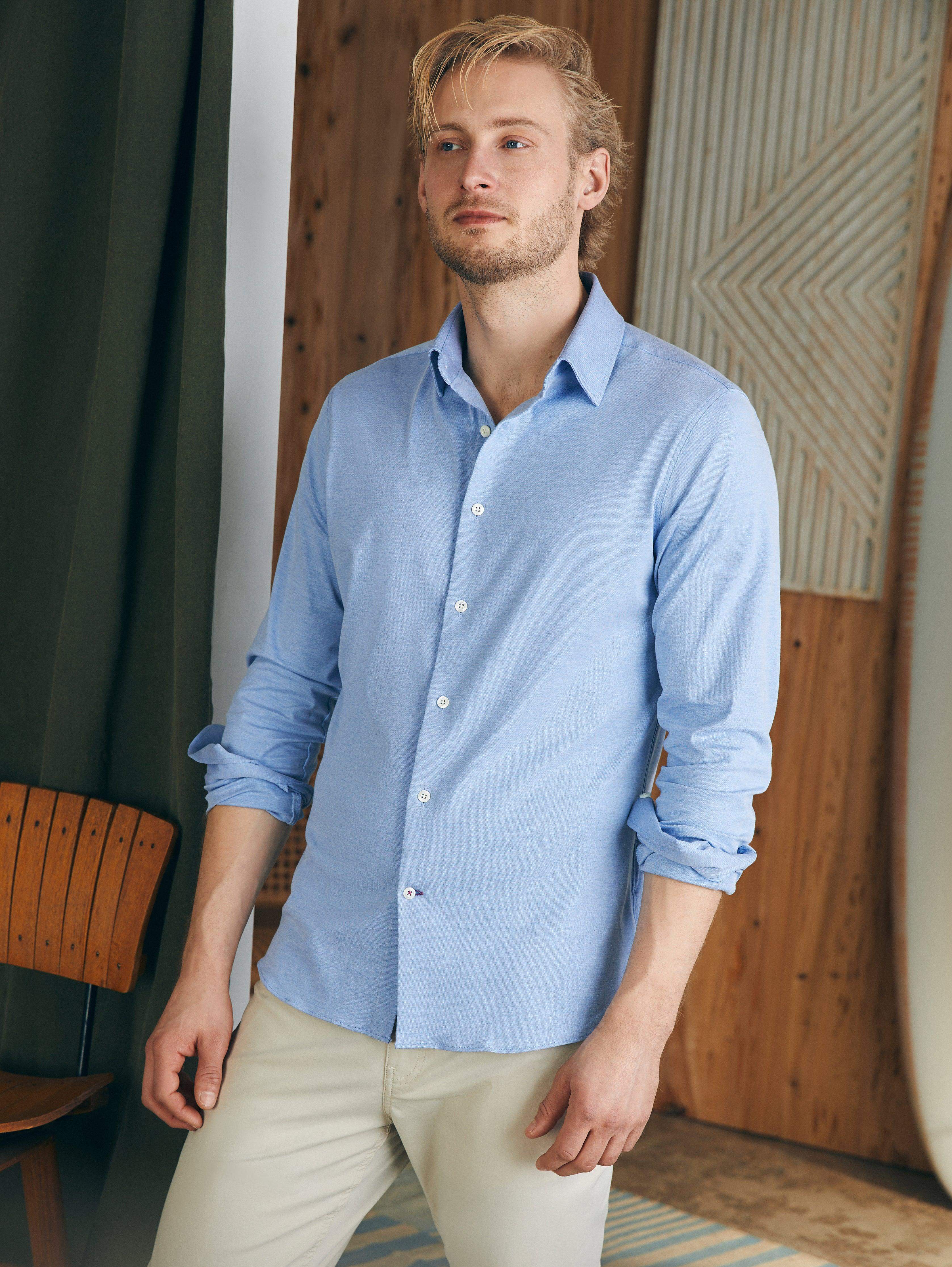 Reserve Knit Shirt - Lake Blue Melange