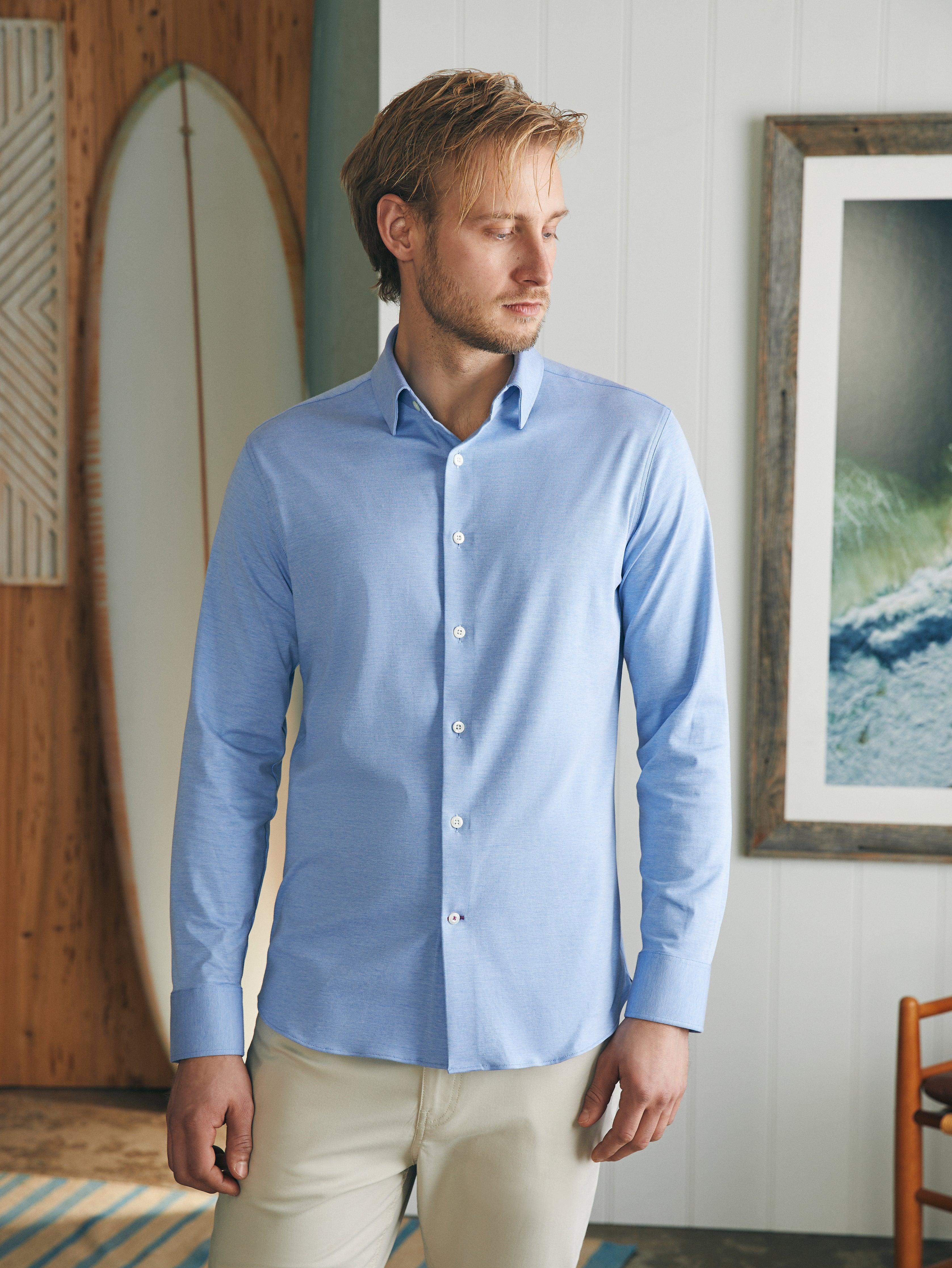 Reserve Knit Shirt - Lake Blue Melange