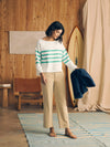 Sport Jersey Long-Sleeve Tee - Green Cape May Stripe