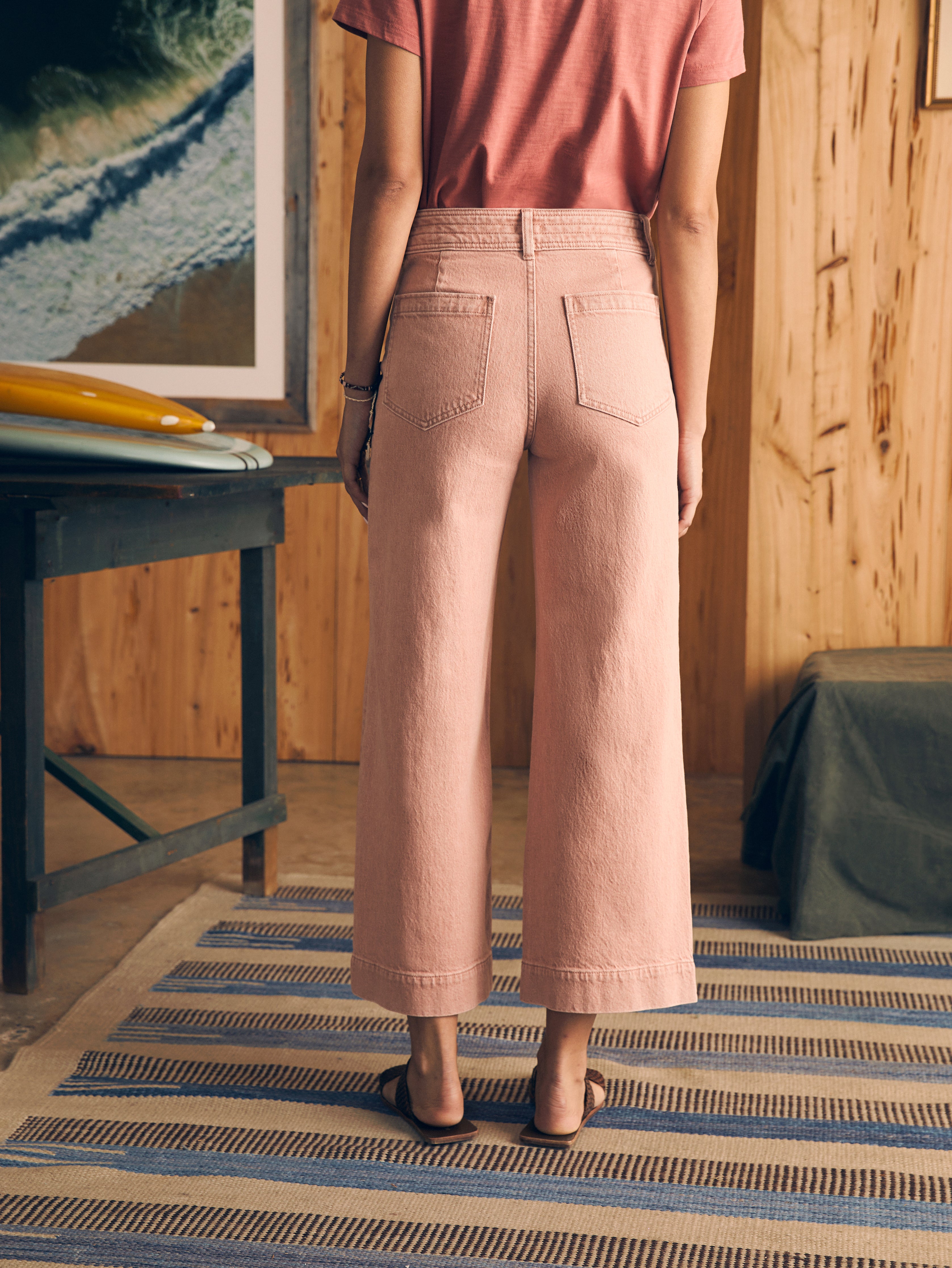 Harbor Crop Jean - Clay Pink Wash