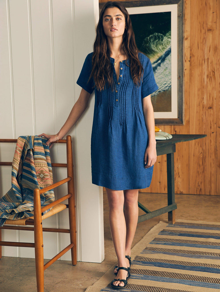 Gemina Dress Indigo Faherty Brand