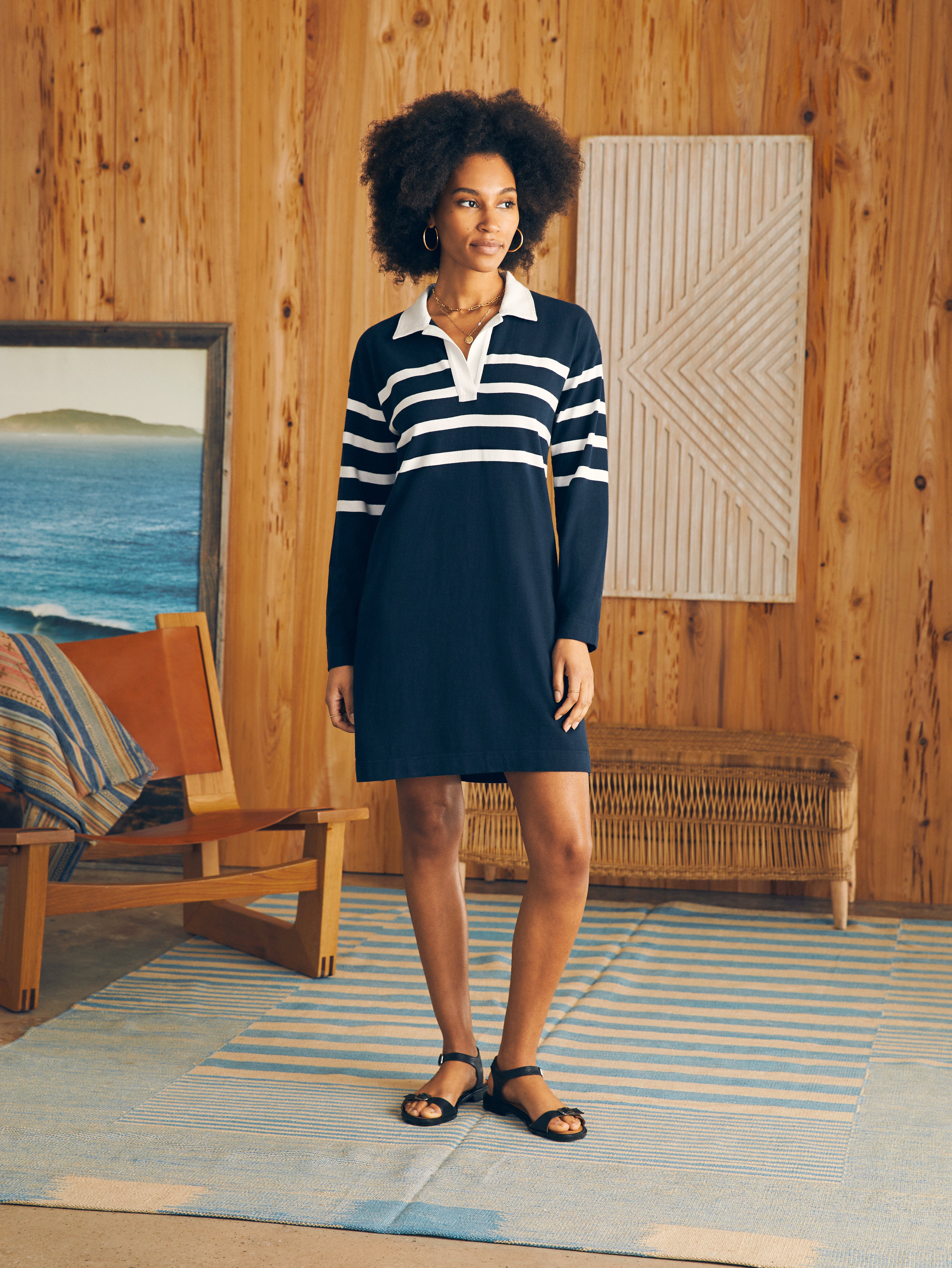 Rugby Jersey Dress - Cape May Stripe