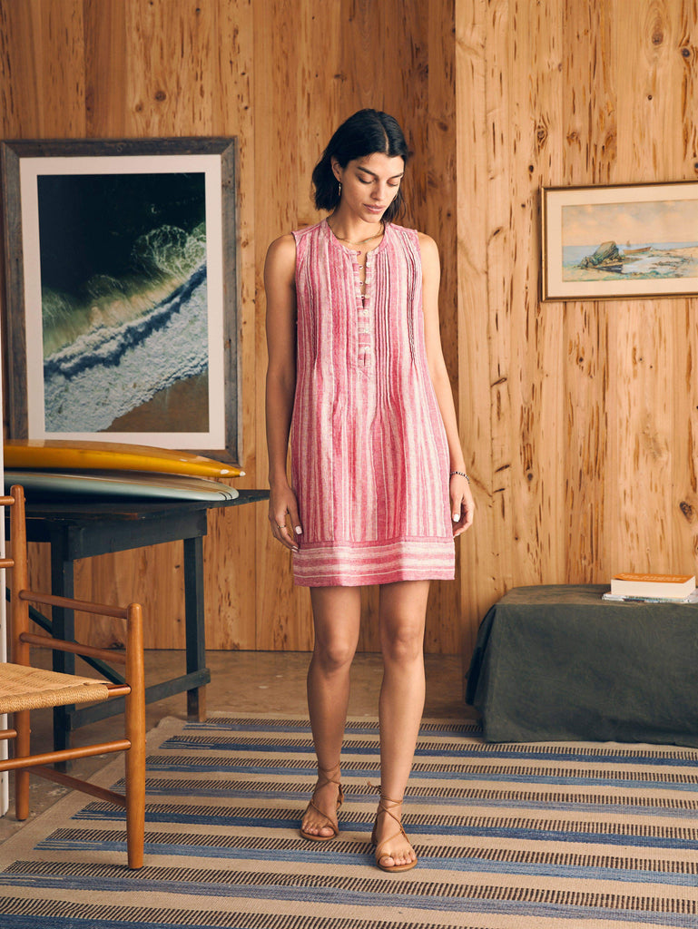 Isha Dress Granita Stripe Faherty Brand