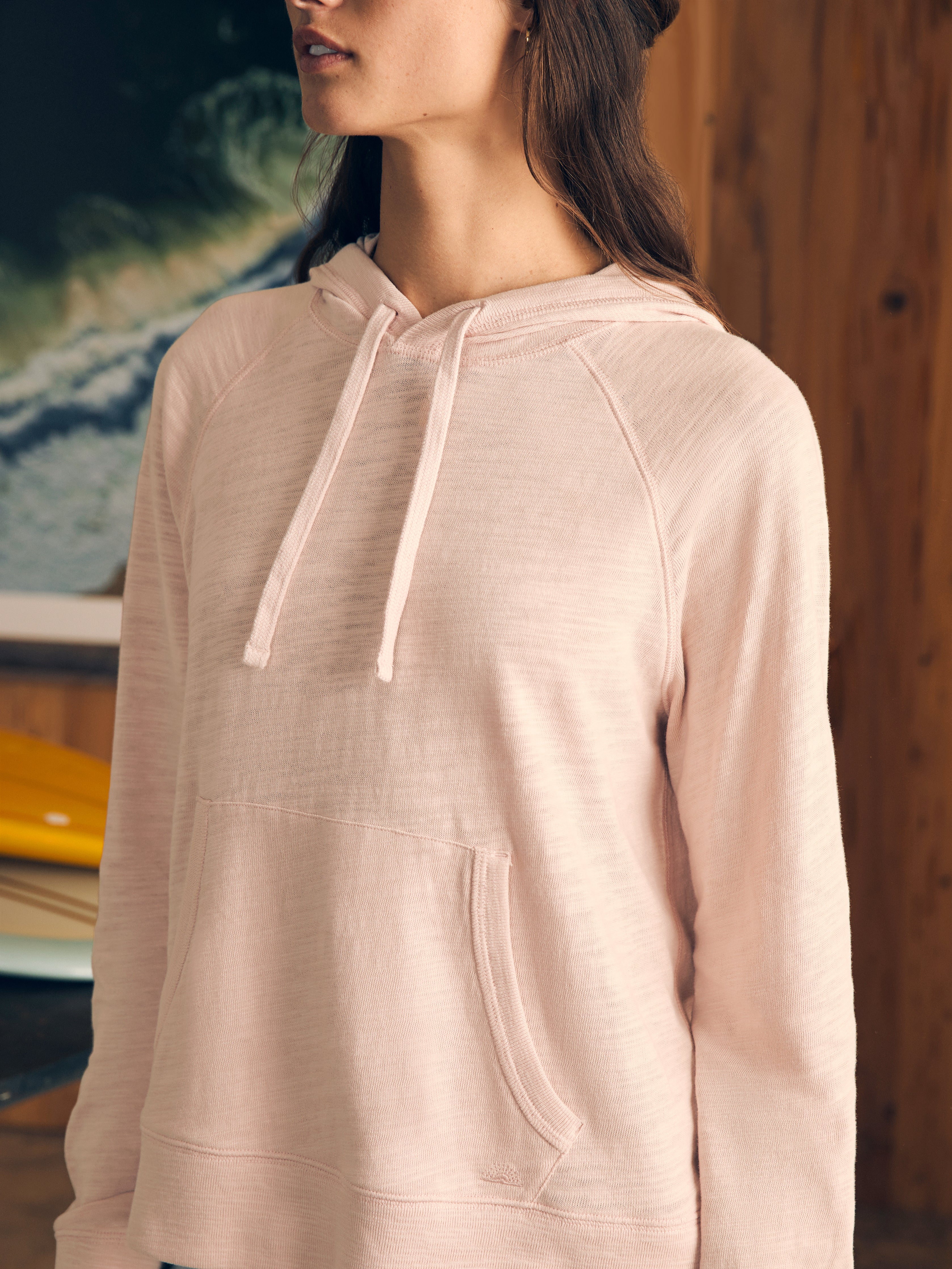 Sunwashed Slub Hoodie - Peach Whip