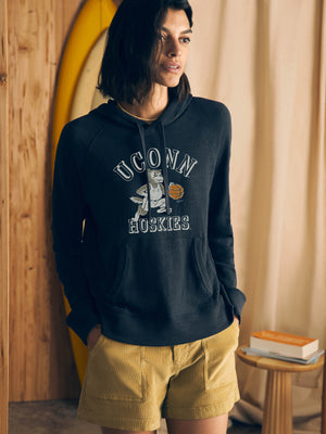University of Connecticut Sunwashed Midweight Organic Hoodie - Blue Nights