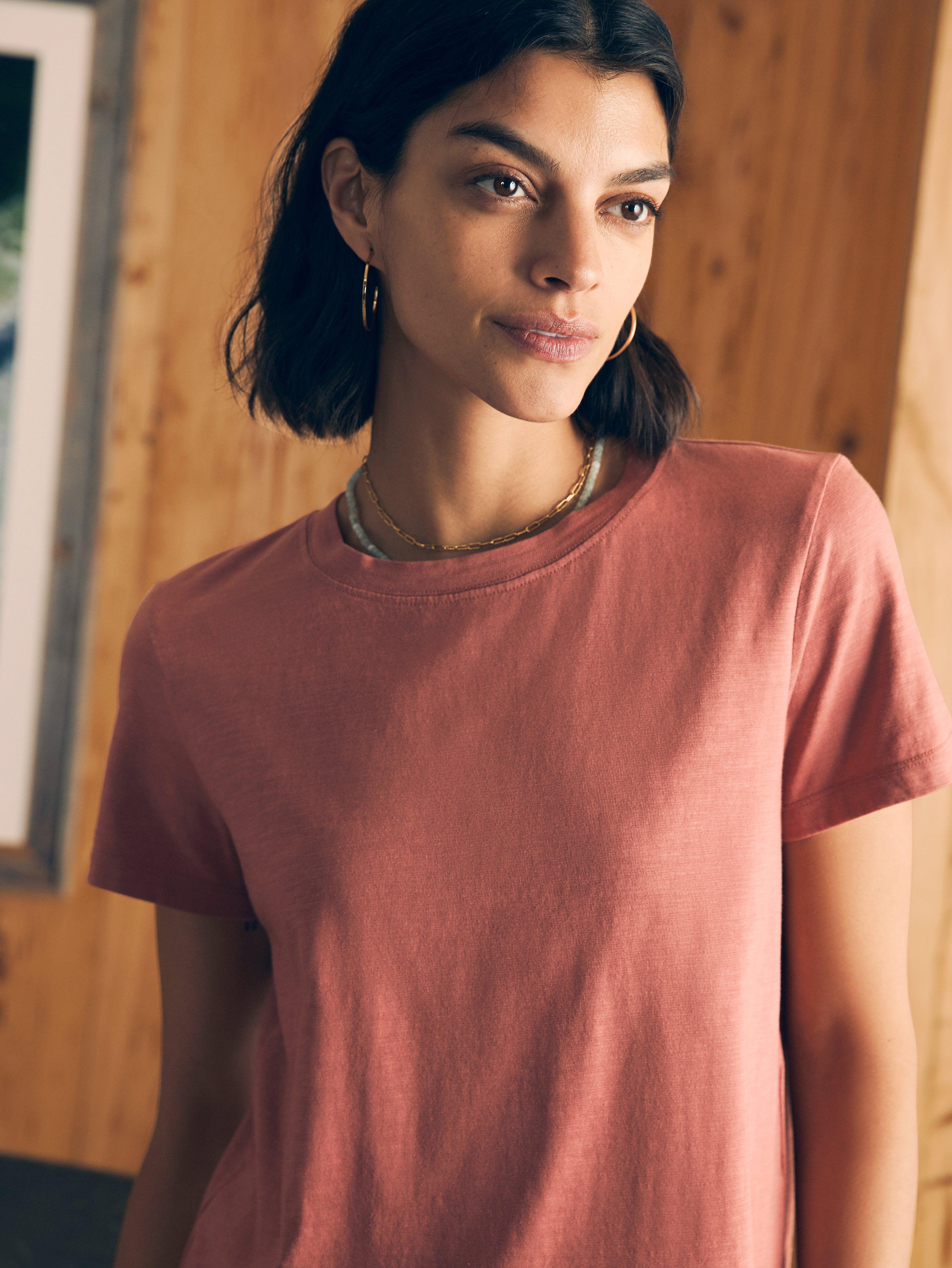 Sunwashed Cropped Crew Tee