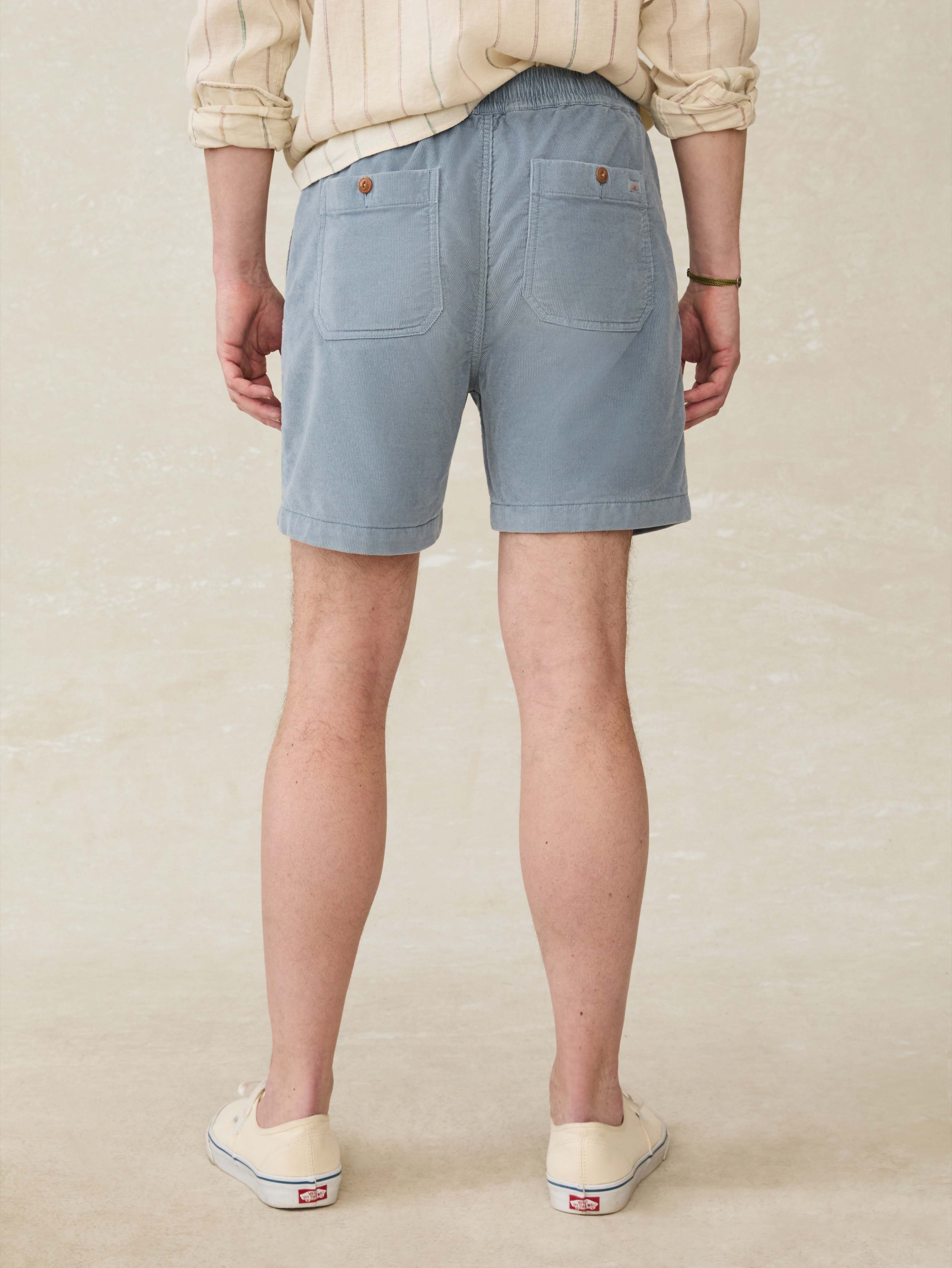 Corduroy Drawstring Utility Short - Light Flint