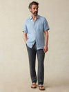 Linen Drawstring Pant - Washed Black