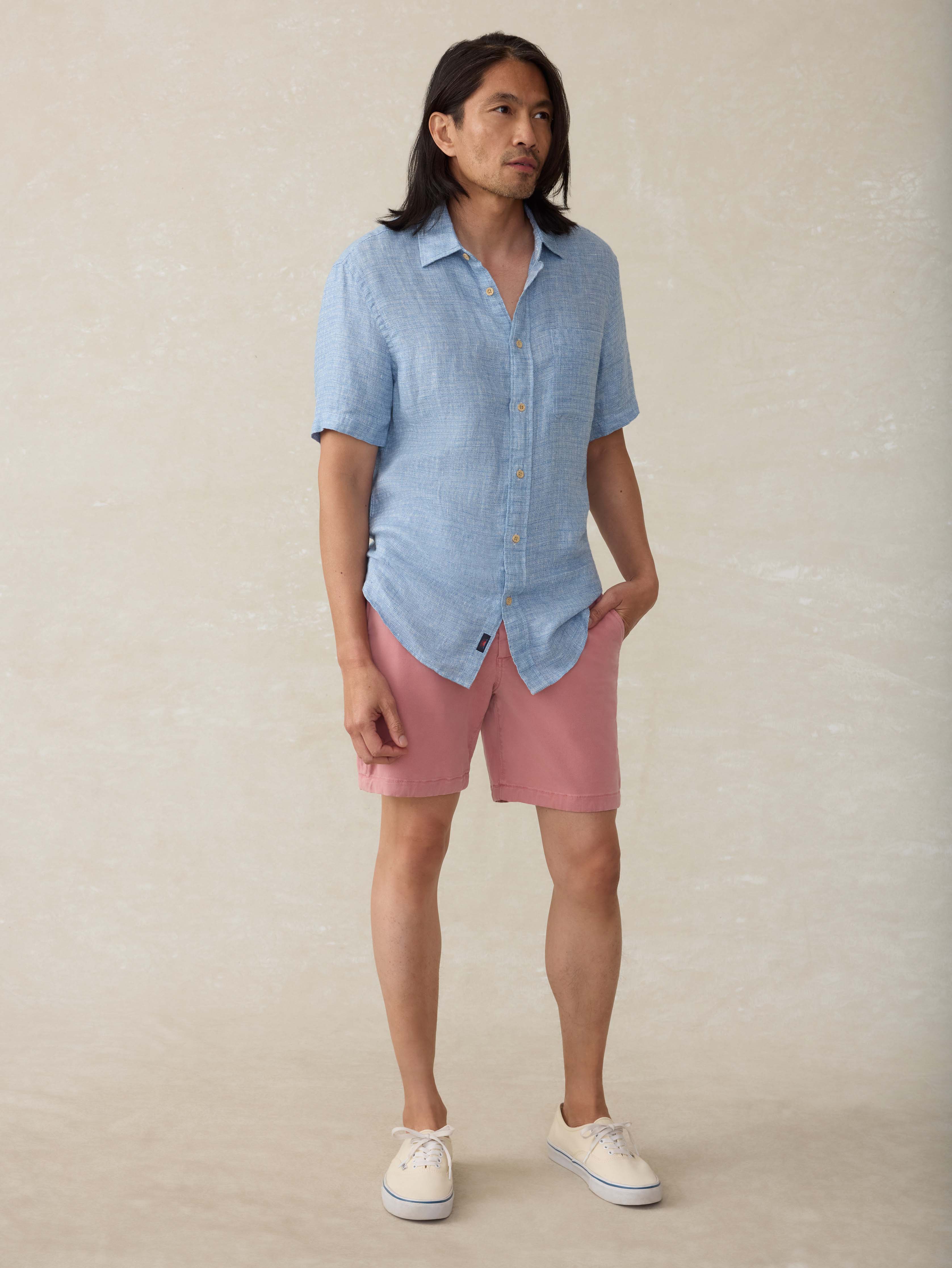 Coastline Chino Short (7") - Faded Flag