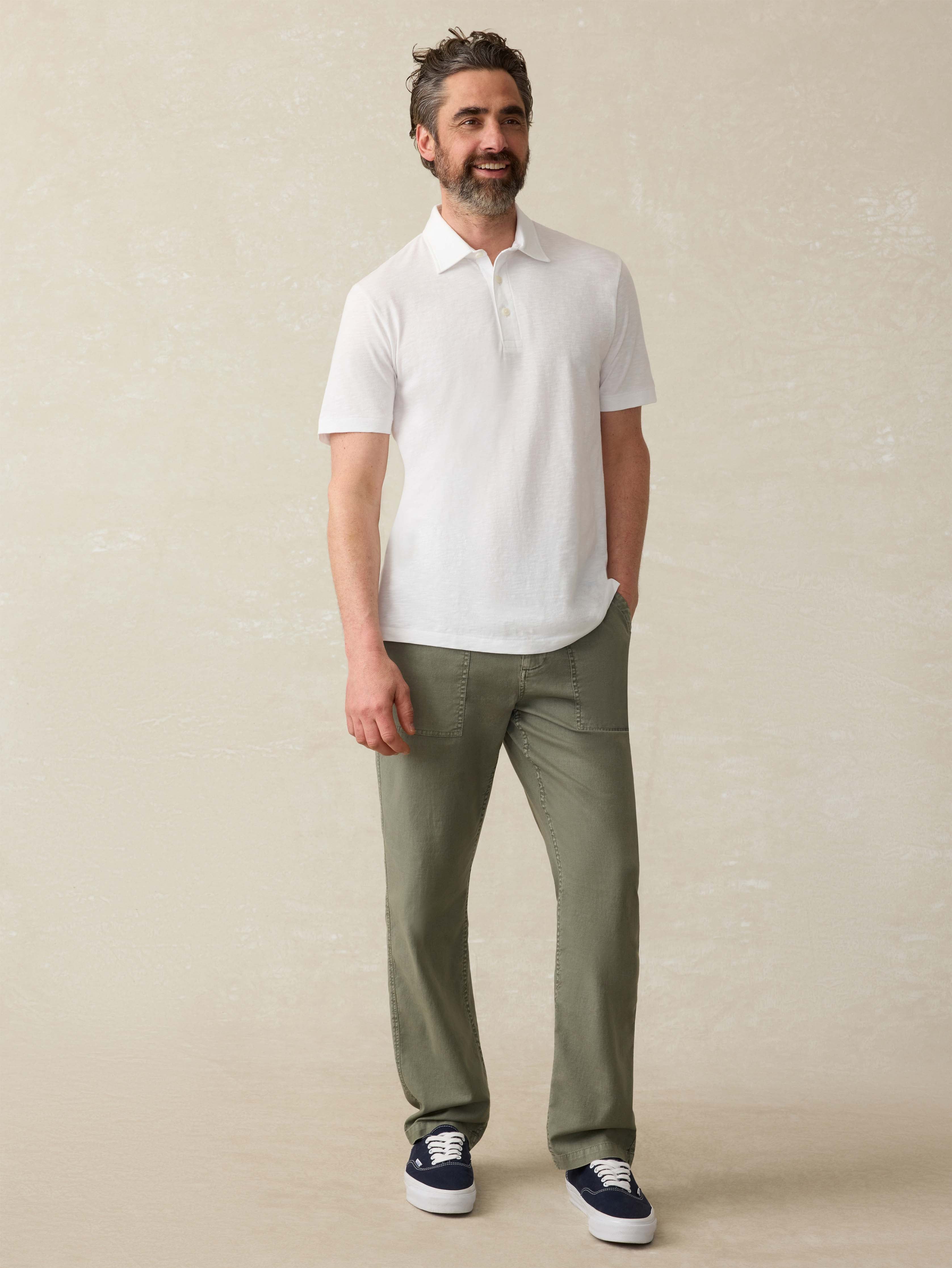 Sunwashed T-Shirt Polo - White